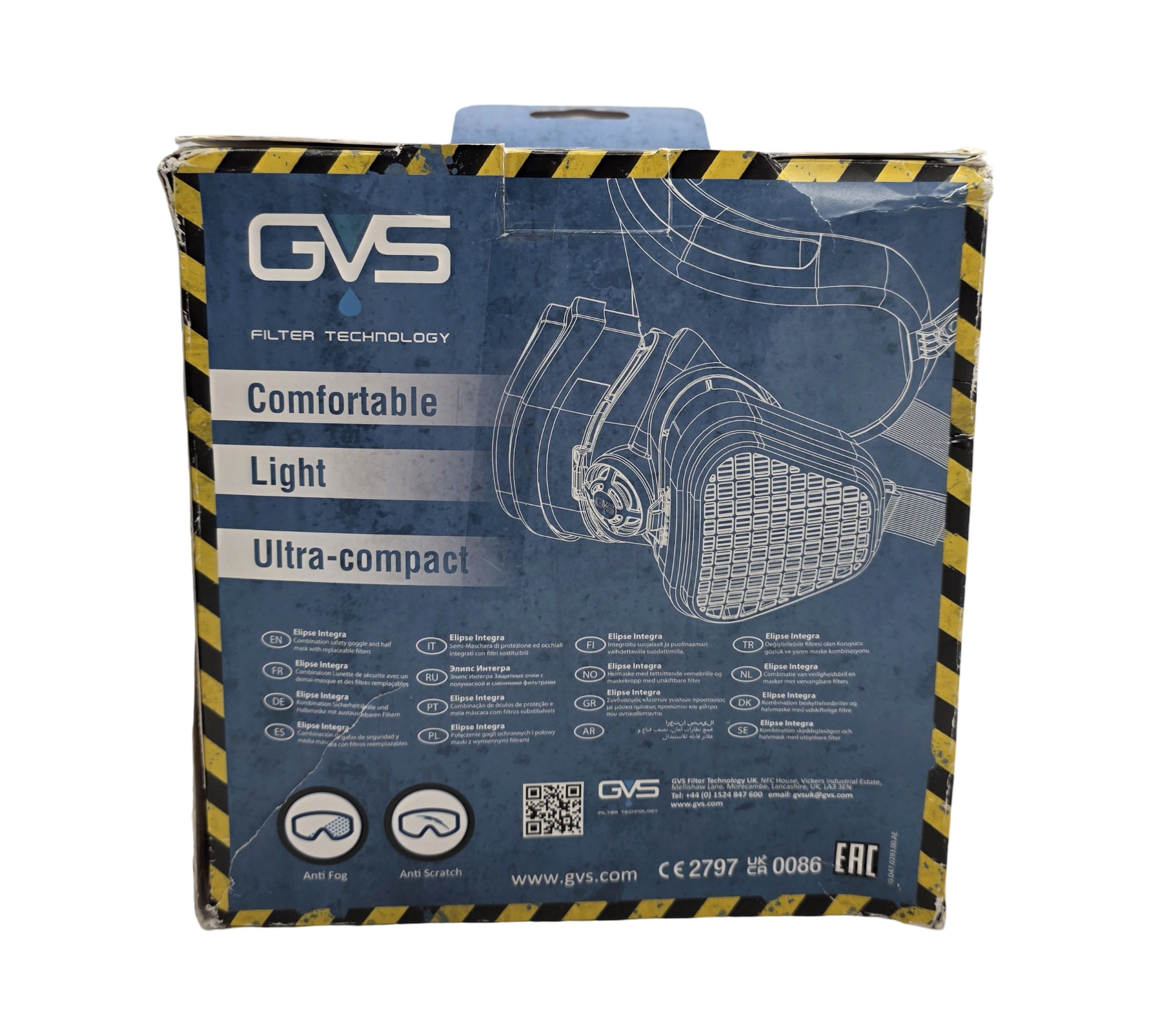 GVS SPR534 Elipse Integra Atemschutzmaske ABEK1P3 Filter Größe S/M