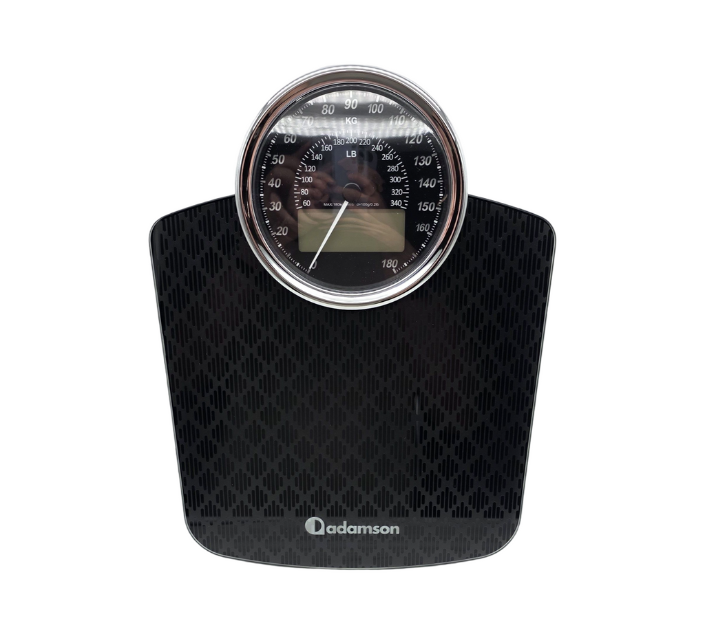 Adamson Hybrid Personenwaage digital analog 2-in-1 bis 180 kg LCD Display