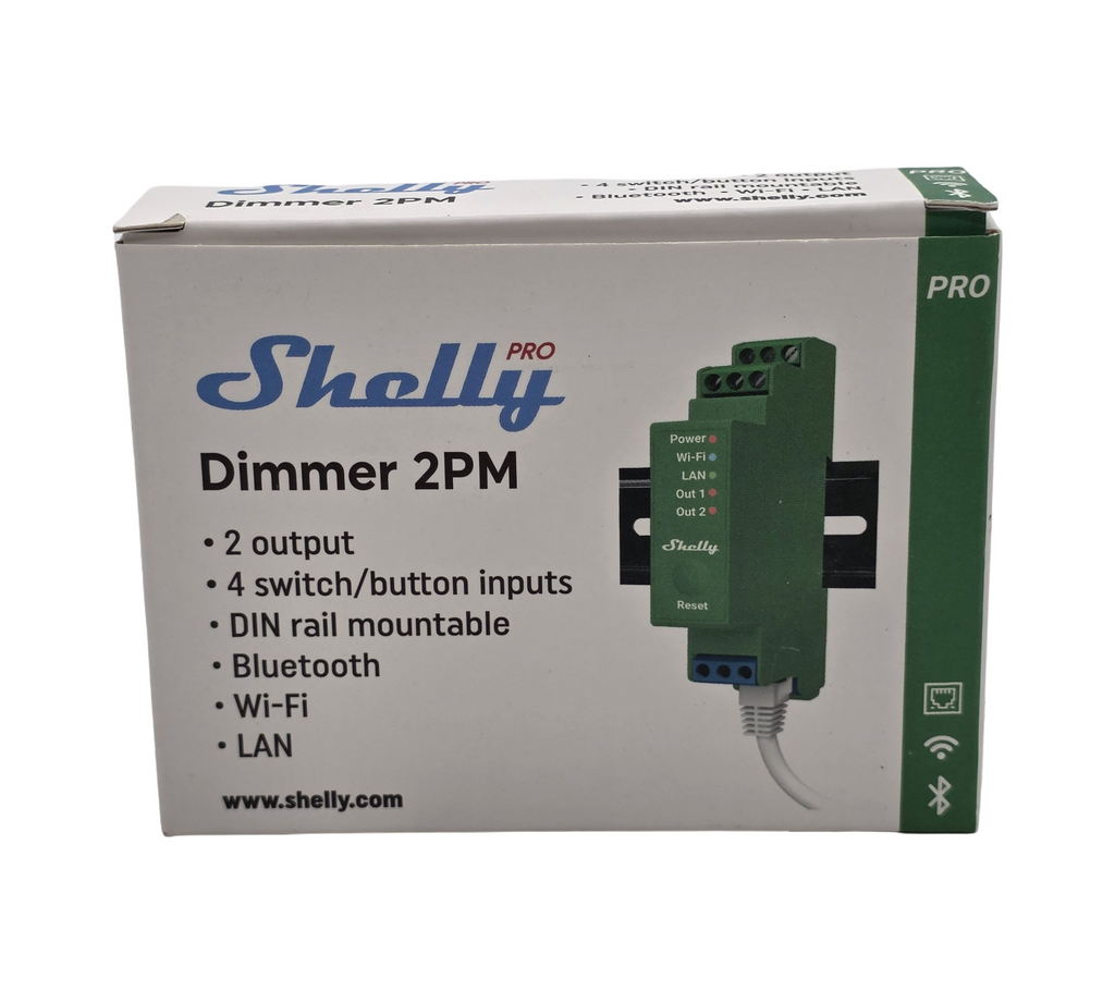 Shelly Pro Dimmer 2PM Smart Dimmer 2 Kanal LAN WLAN