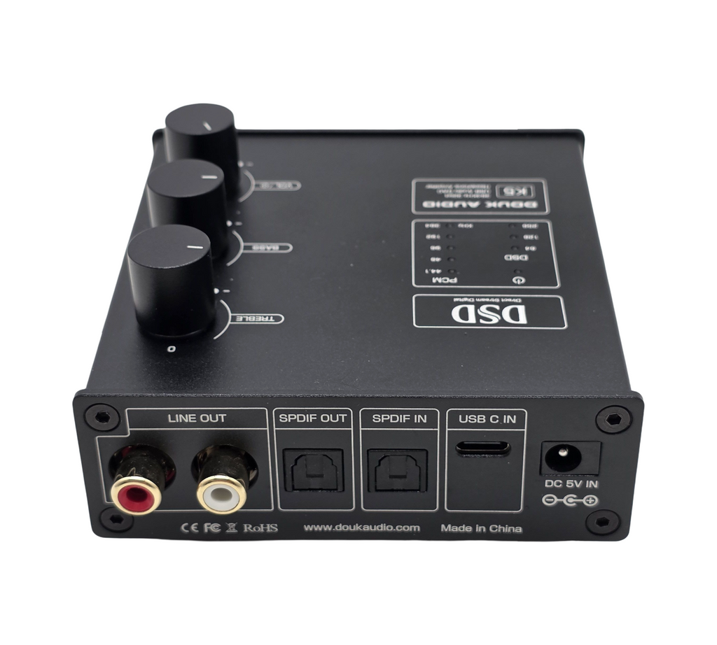 Douk Audio K5 DAC Kopfhörerverstärker USB Optischer Eingang DSD256