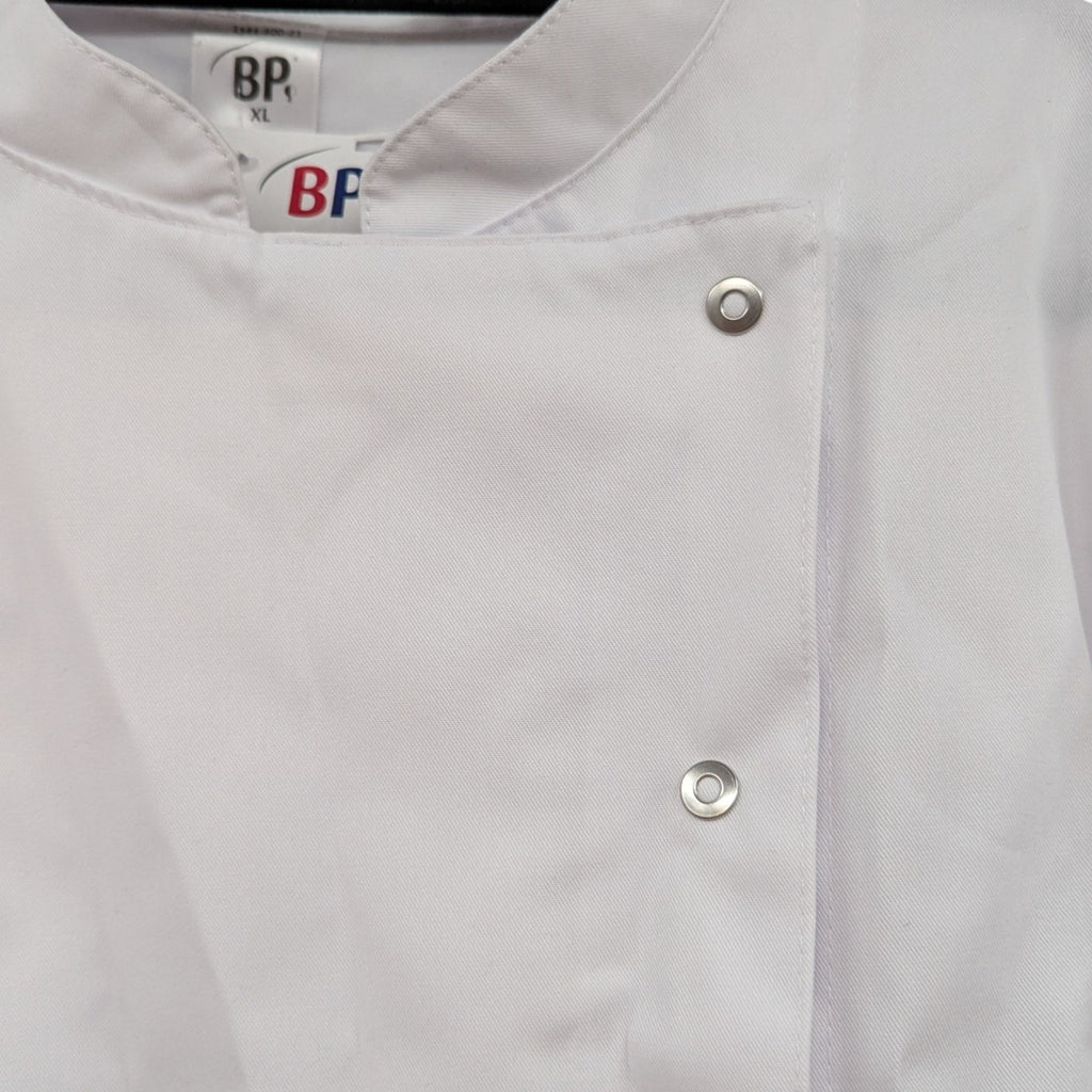 BP Gourmet 1544 Women's Long-Sleeve Chef Jacket Standard Fit XL White