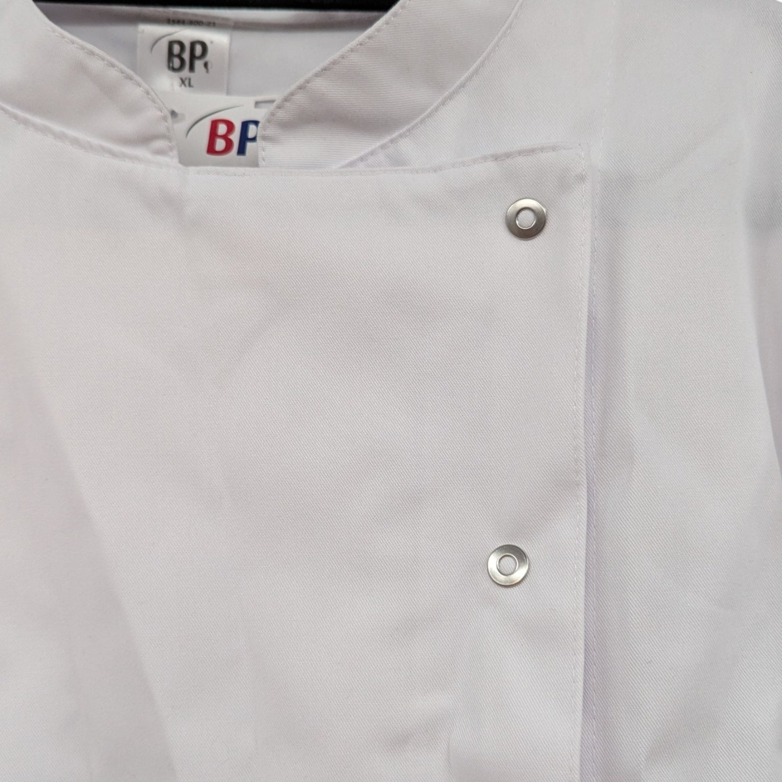 BP Gourmet 1544 Women's Long-Sleeve Chef Jacket Standard Fit XL White
