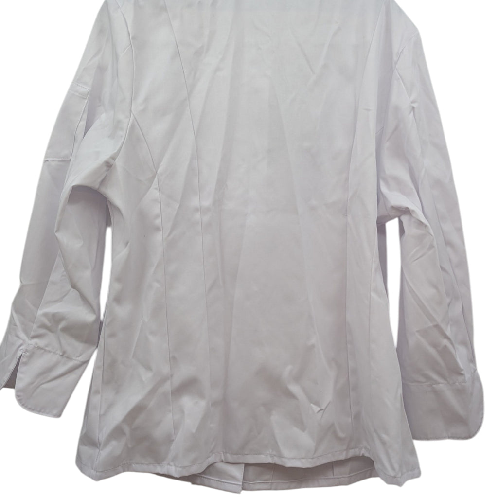BP Gourmet 1544 Women's Long-Sleeve Chef Jacket Standard Fit XL White
