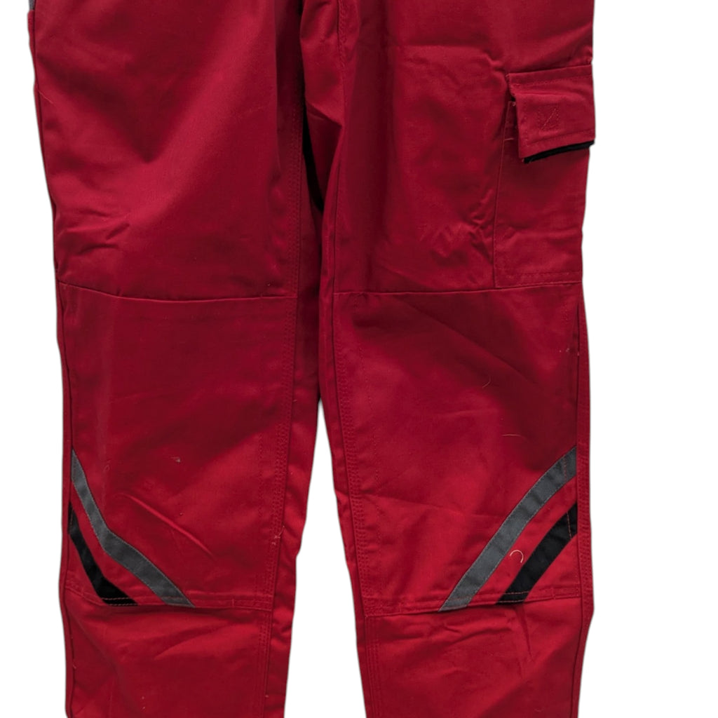 Planam Highline Latzhose Damen Arbeitshose Gr. 38 Rot Schiefer Schwarz