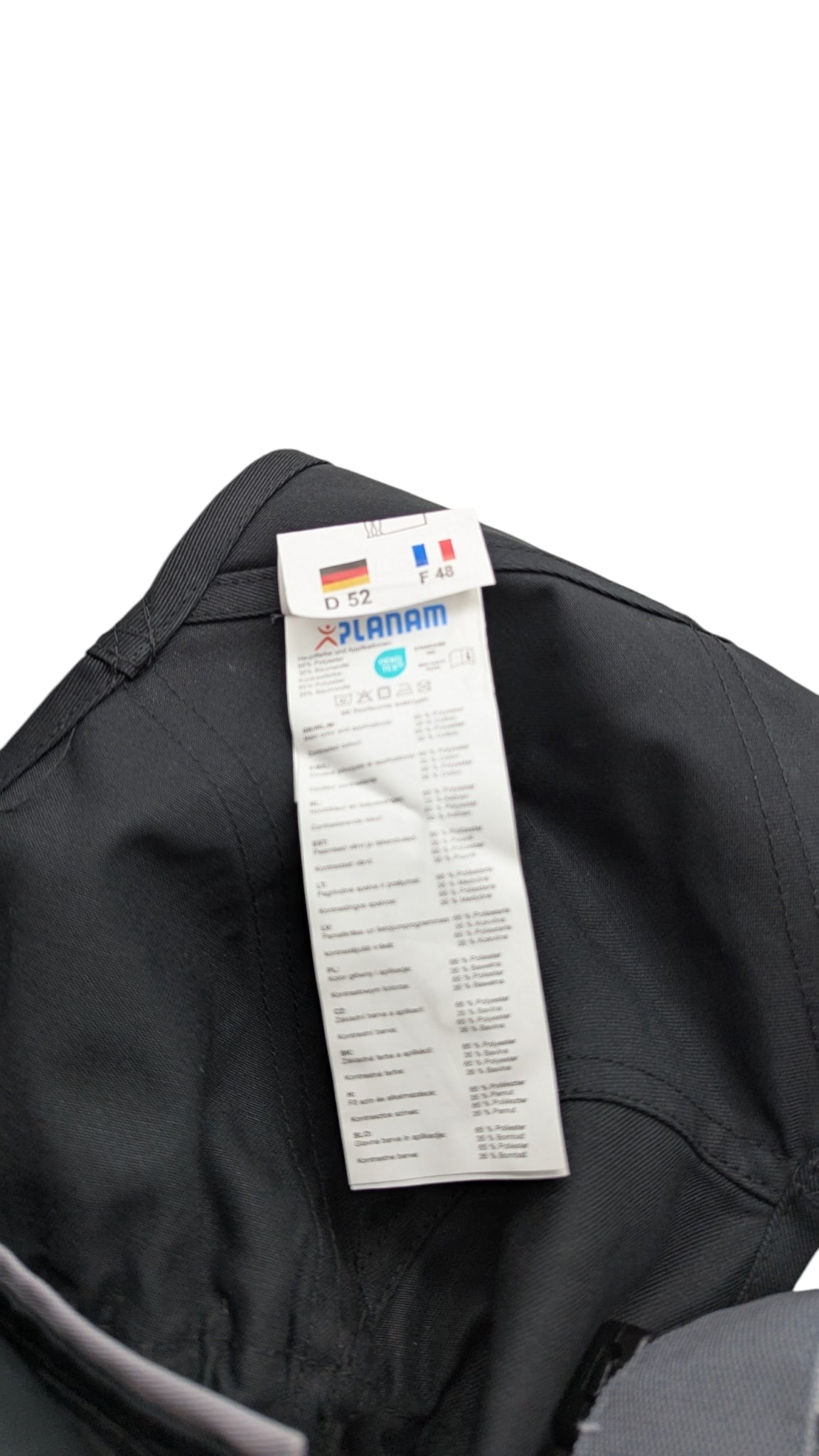Planam Highline 2712 Latzhose Arbeitshose Herren Gr. 52 Schwarz