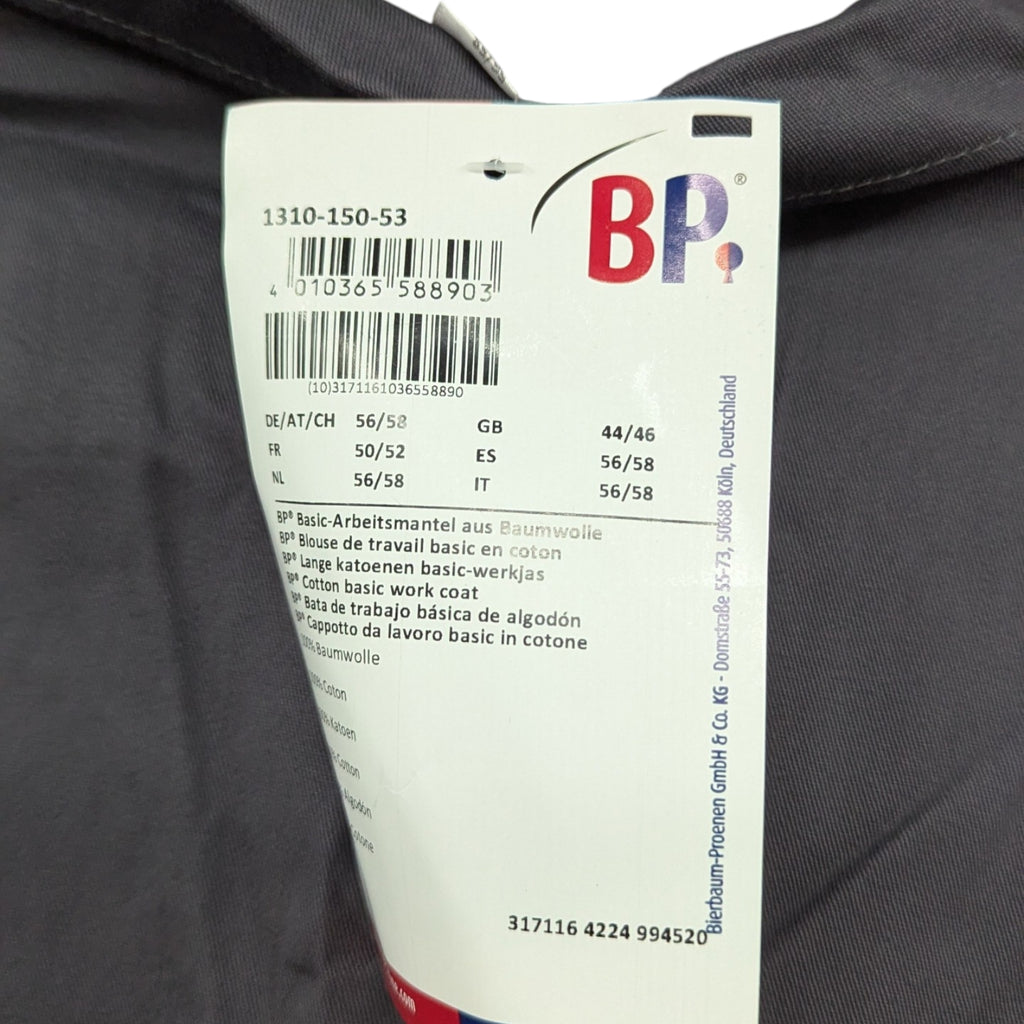 BP Workwear Basic 1310-150-53 Arbeitskittel Baumwolle Gr. 56/58 Dunkelgrau
