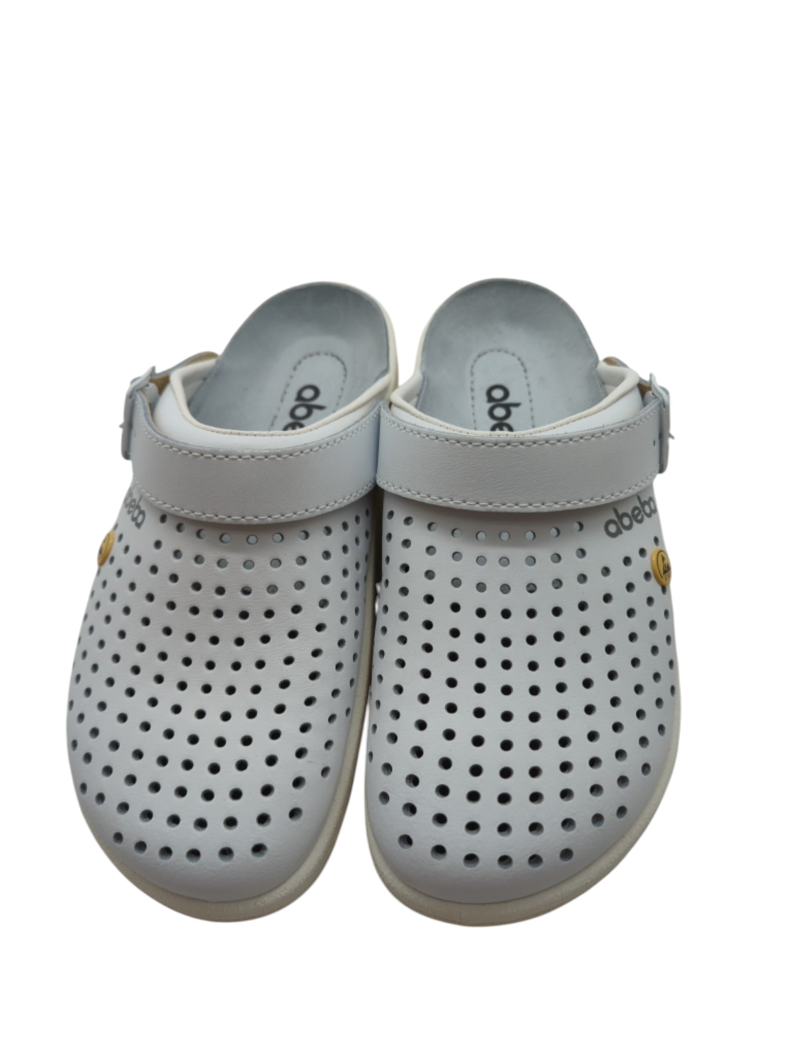 ABEBA 5300 ESD Clogs Arbeitsschuhe Pantoletten Gr. 40 Weiß