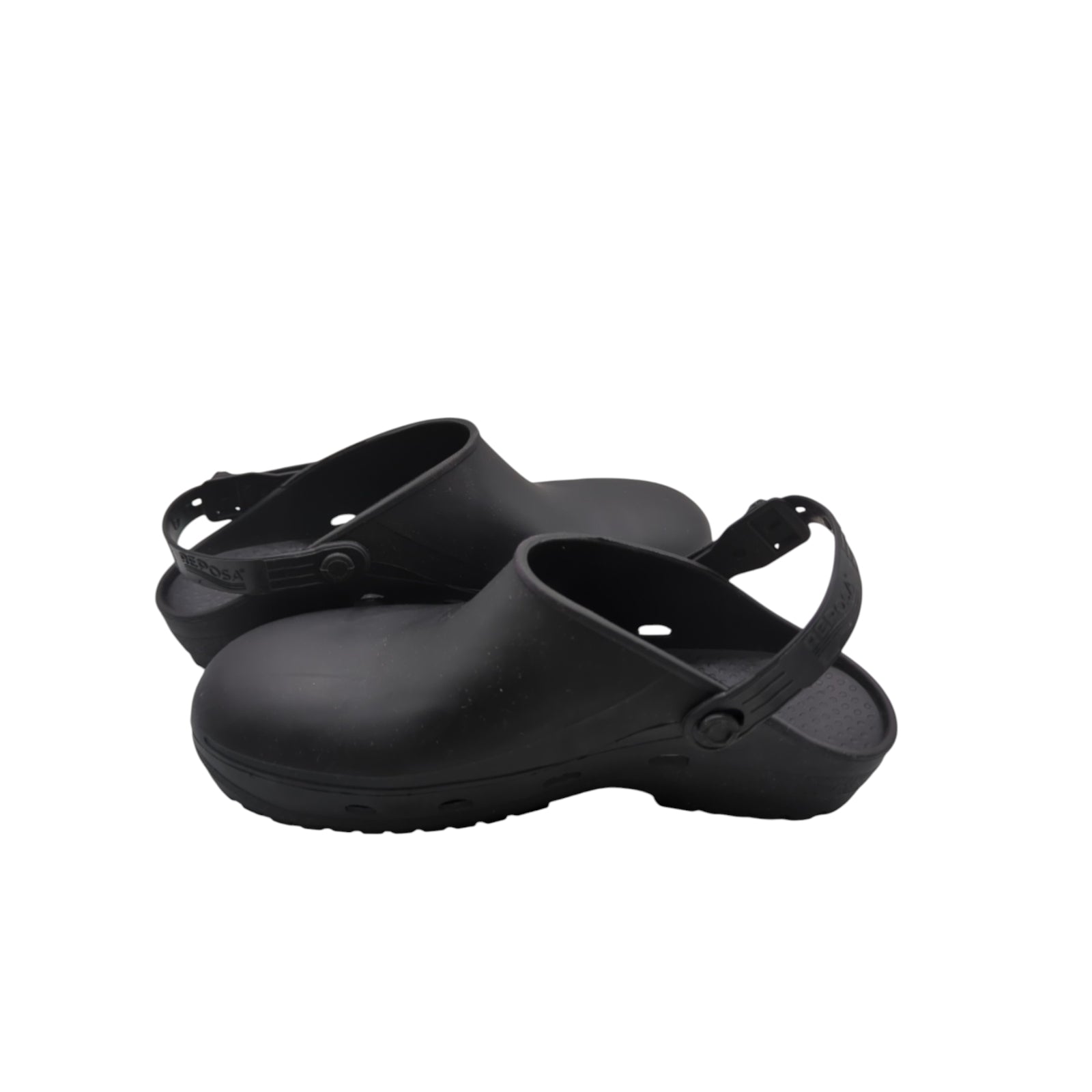 REPOSA Sicherheits-Holzschuhe Unisex Arbeitsschuhe Gr. 39 Schwarz