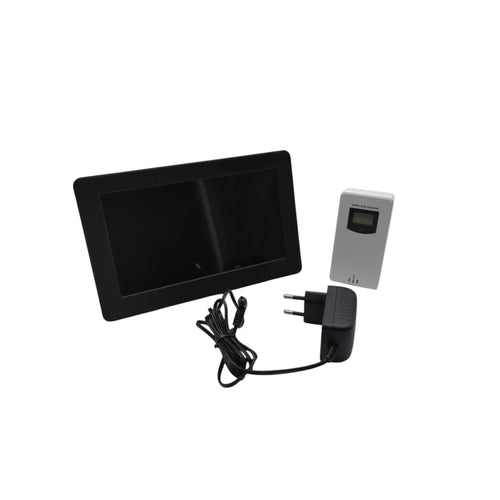 Wireless Weather Station with Outdoor Sensor Digital Color Display Weather Forecast DCF