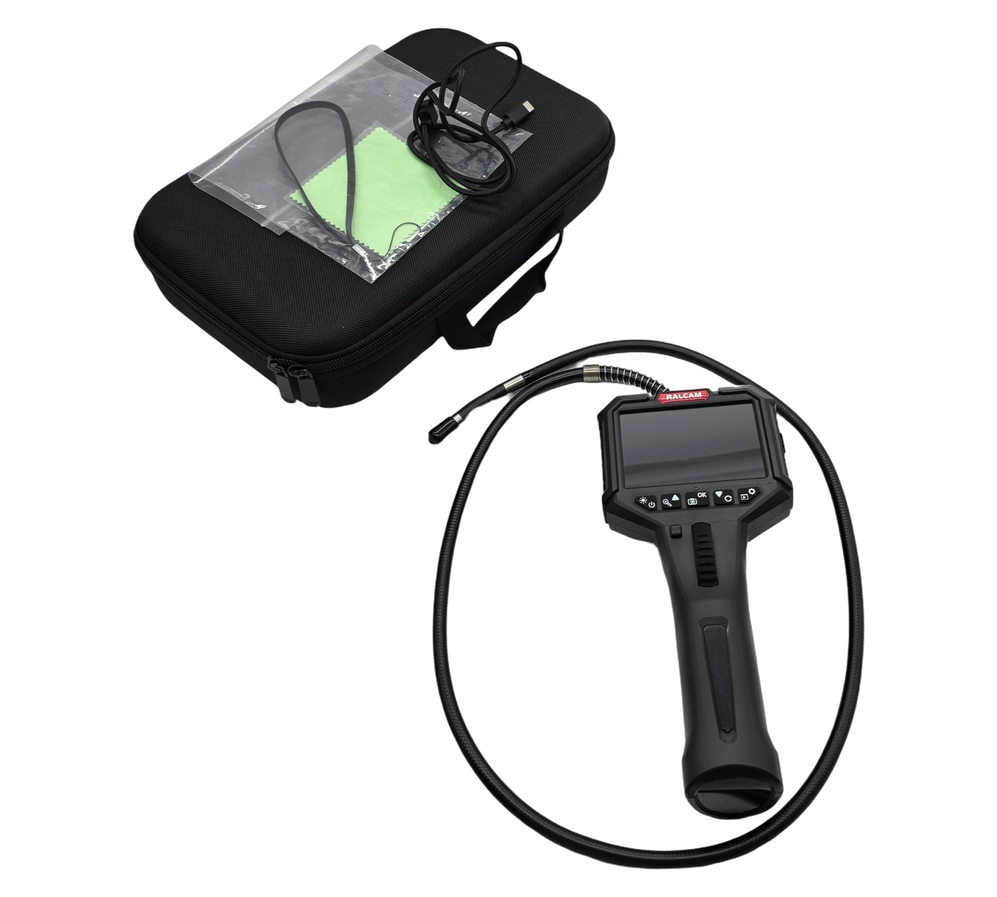 Ralcam Industrie-Endoskopkamera HD Bildschirm 8 LEDs 8,5mm 1m