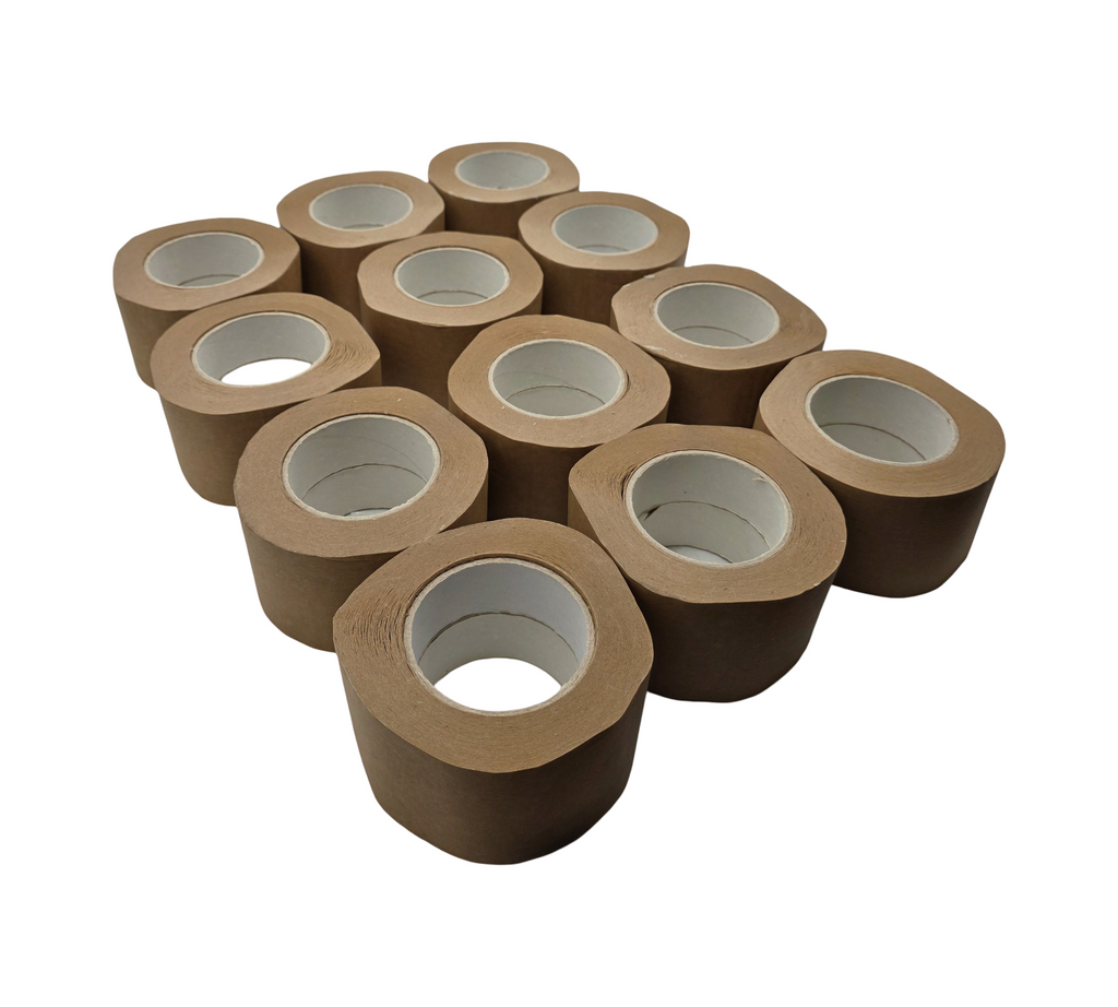 m-offi Paper Tape Kraft Paper Adhesive Tape Packaging Tape for Cardboard Boxes