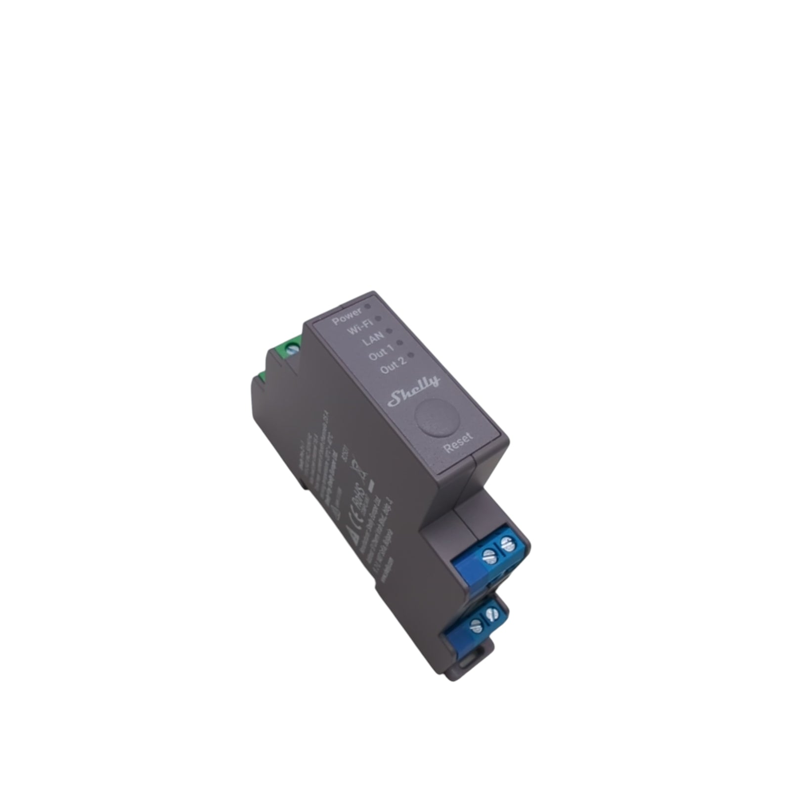 Shelly Pro 2 Relais Schalter DIN Hutschiene 2 Kanal LAN WLAN 25A
