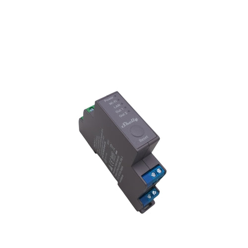 Shelly Pro 2 Relais Schalter DIN Hutschiene 2 Kanal LAN WLAN 25A