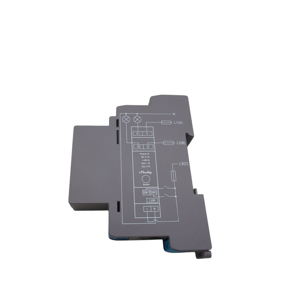 Shelly Pro 2 Relais Schalter DIN Hutschiene 2 Kanal LAN WLAN 25A