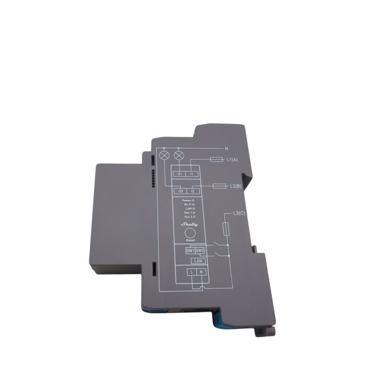 Shelly Pro 2 Relais Schalter DIN Hutschiene 2 Kanal LAN WLAN 25A