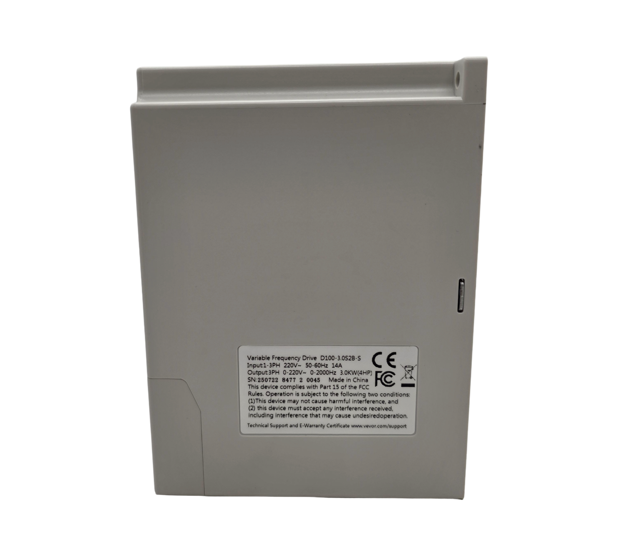VEVOR VFD Frequenzumrichter 4PS 3kW 14A 220V 3 Phasen 0-2000Hz
