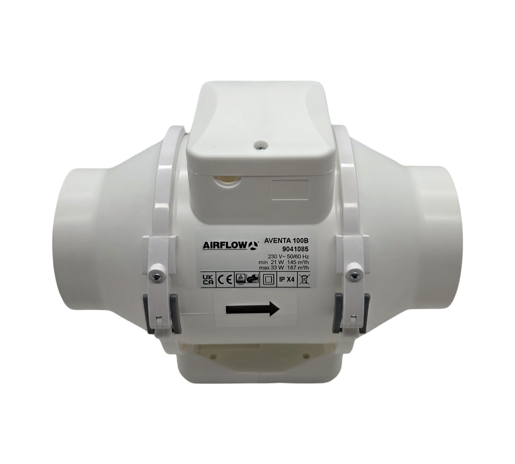 Airflow Aventa 100B Inline-Ventilator Kanal 100mm 2 Stufen 21W
