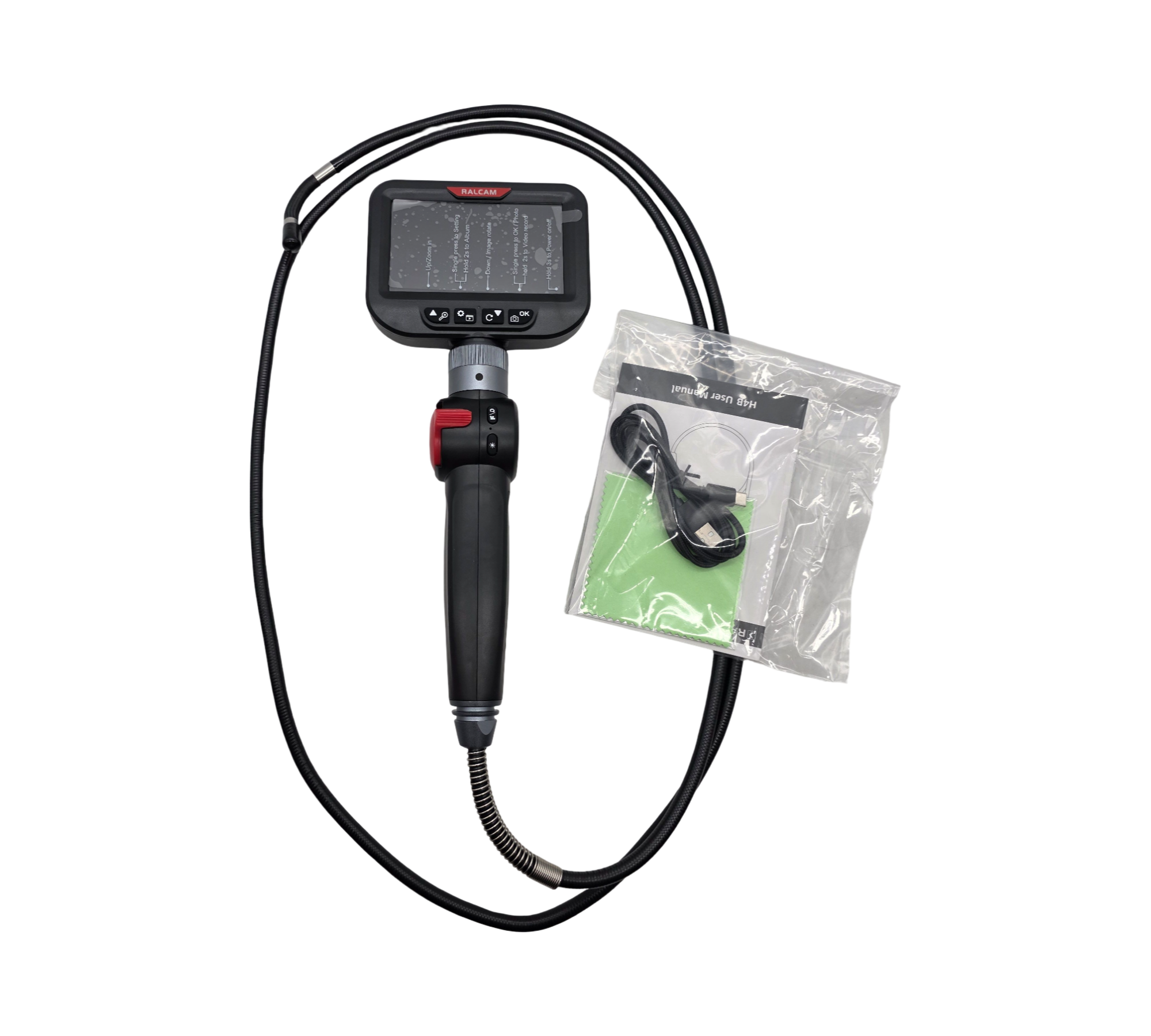 Ralcam Endoskopkamera 8,5mm HD 1080P Rohrkamera 6 LED IP67