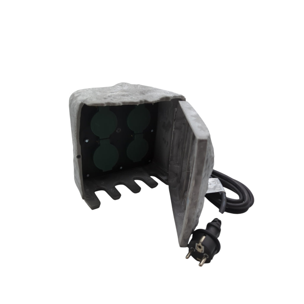 Bold Gartensteckdose Steinoptik WLAN 4-fach Verteiler IP44 3m