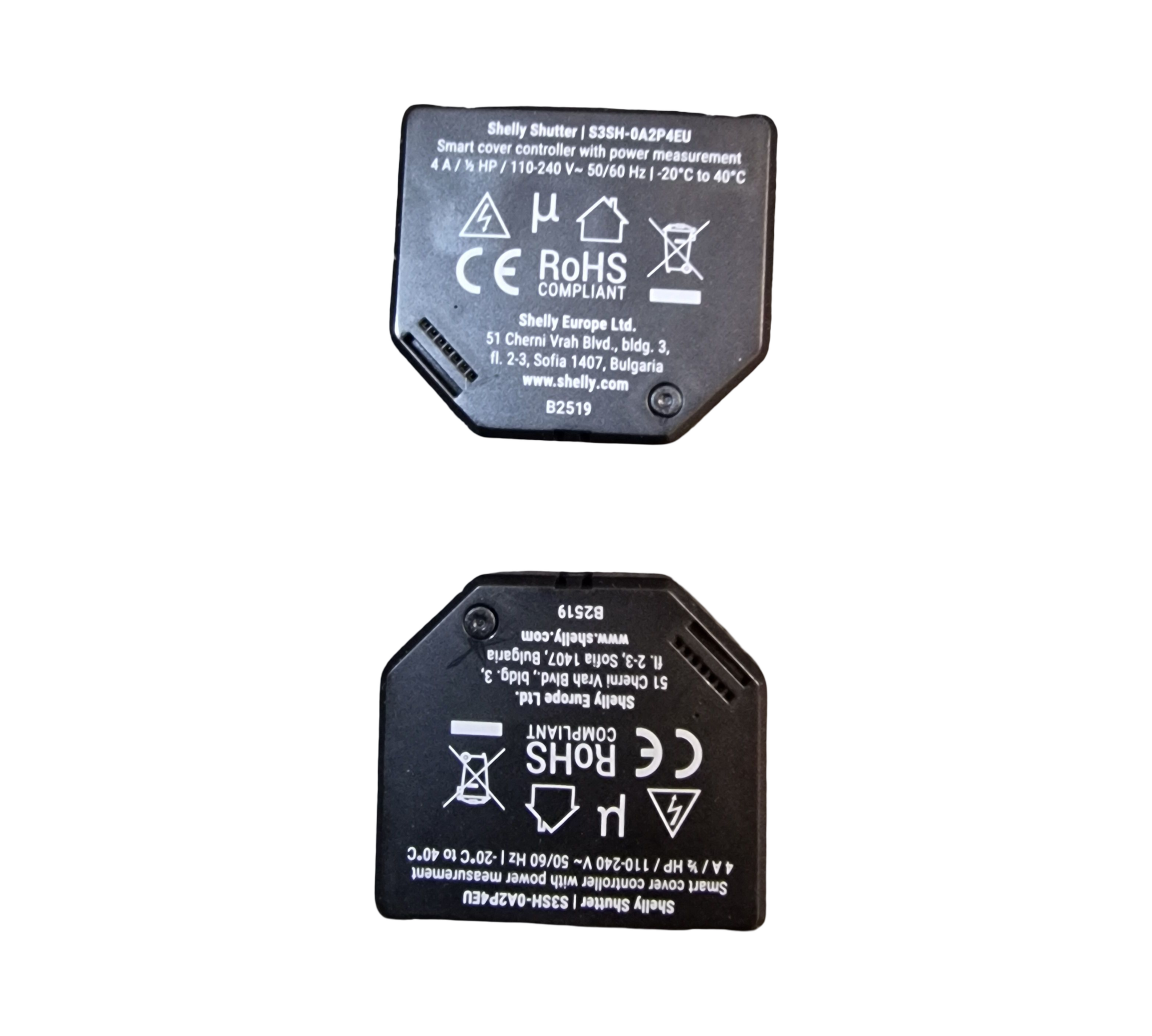 Shelly Shutter 2 Stück BLU RC Button 4 Bundle Rolladenschalter 4A