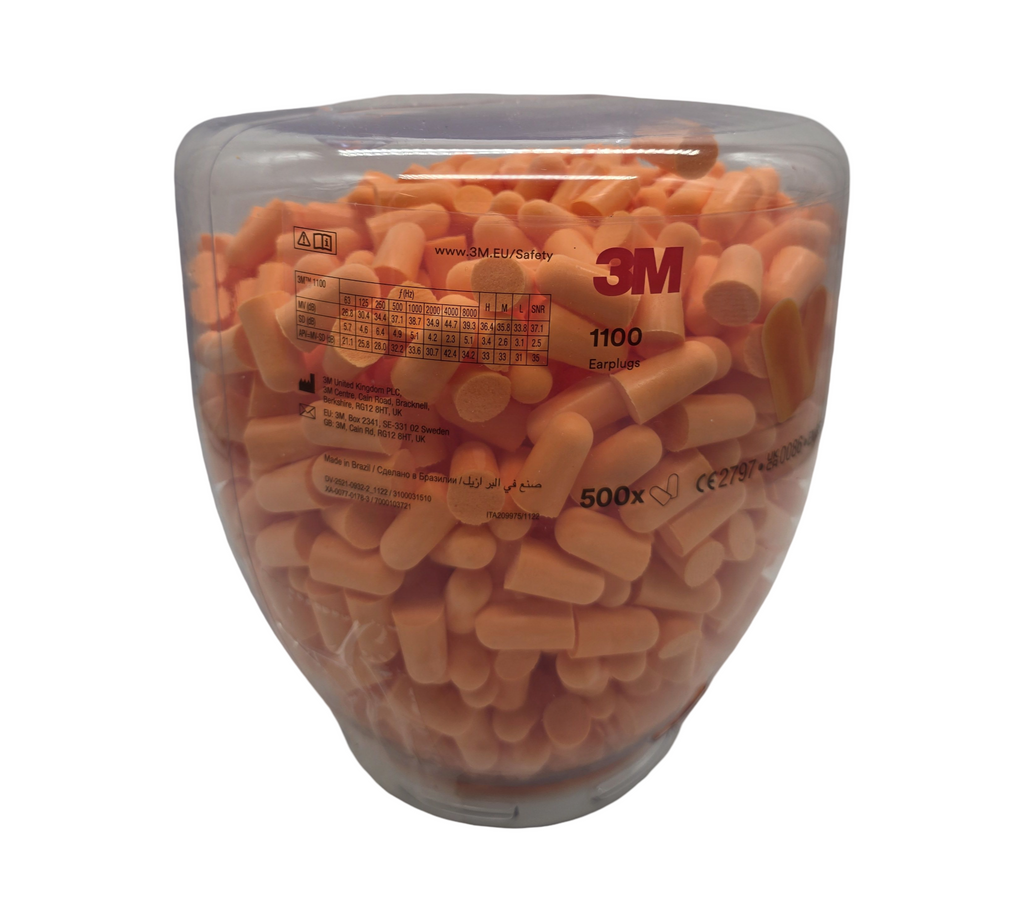 3M 1100D Ohrstöpsel Nachfüllflasche 37 dB ohne Kordel 500 Paar