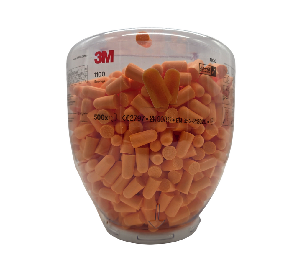 3M 1100D Ohrstöpsel Nachfüllflasche 37 dB ohne Kordel 500 Paar