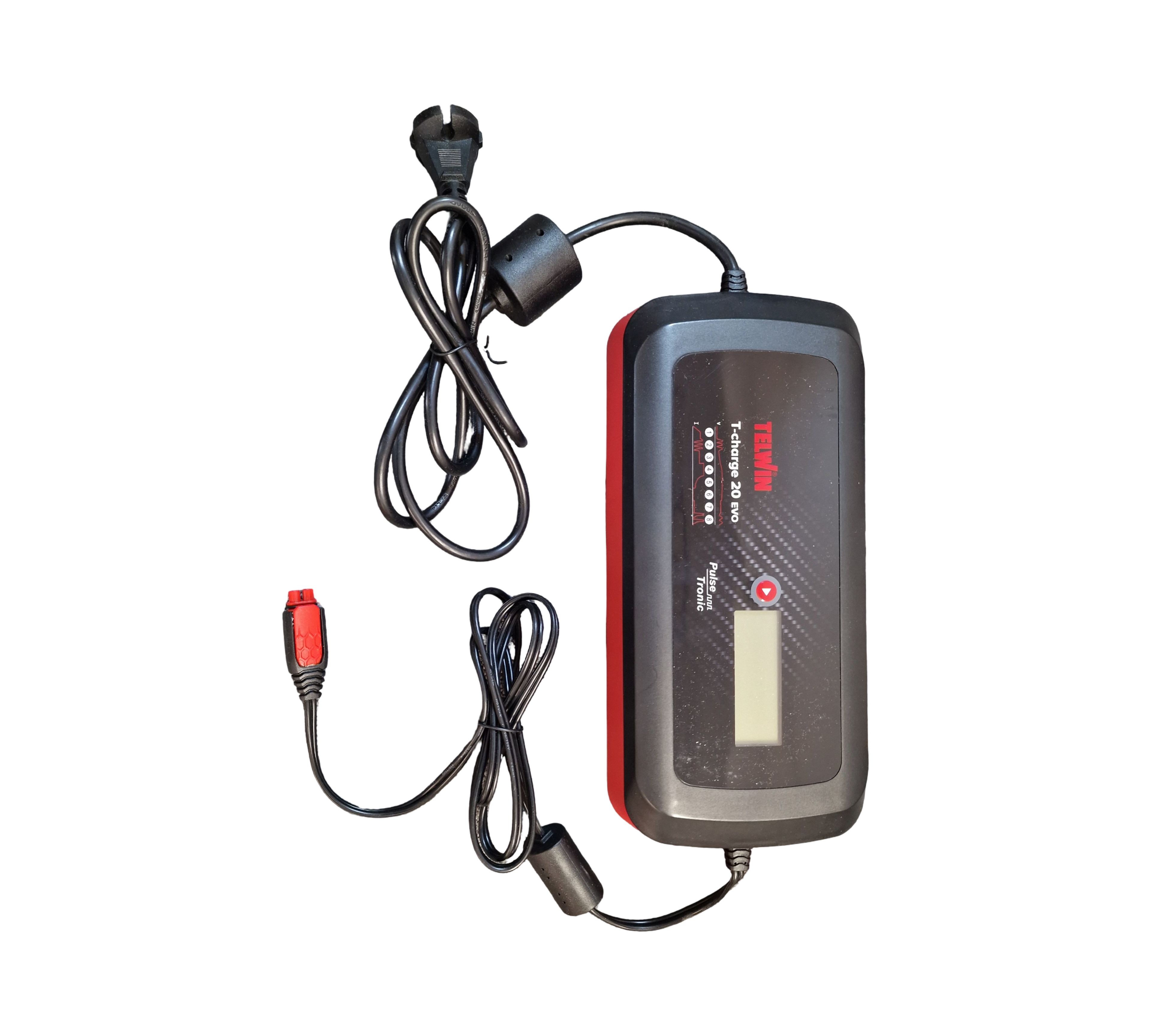 Telwin 807596 Pulse Tronic 20 Ladegerät 8A EVO T-Charge 230V Schwarz Rot
