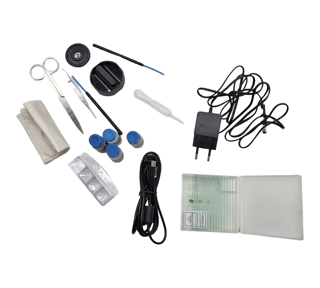 Bresser LCD-Mikroskop Durchlicht Auflicht 50x-500x 5MP 3,5 Zoll