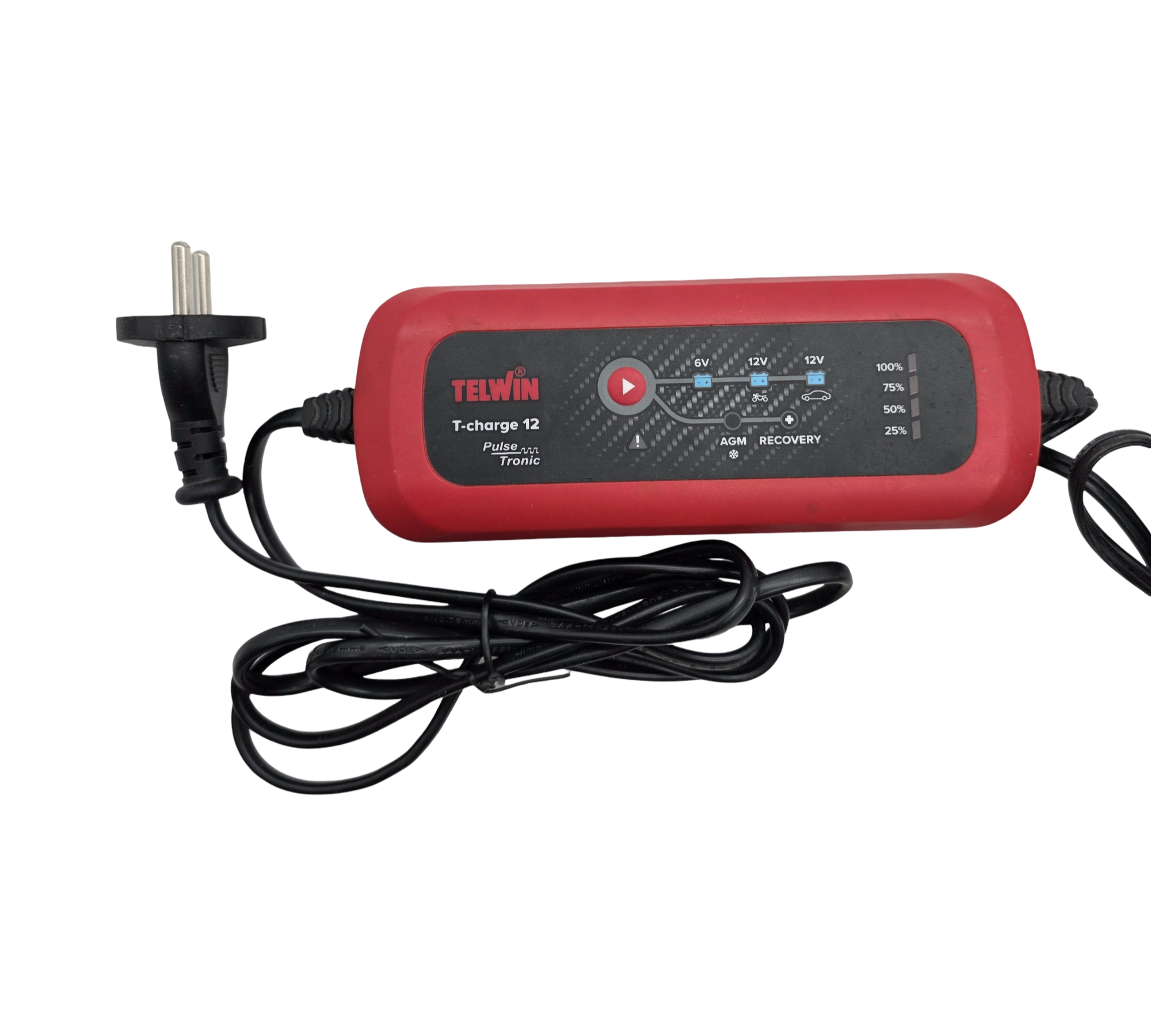 Telwin 807567 T-Charge 12 Ladegerät Erhaltungsgerät 6/12V Rot