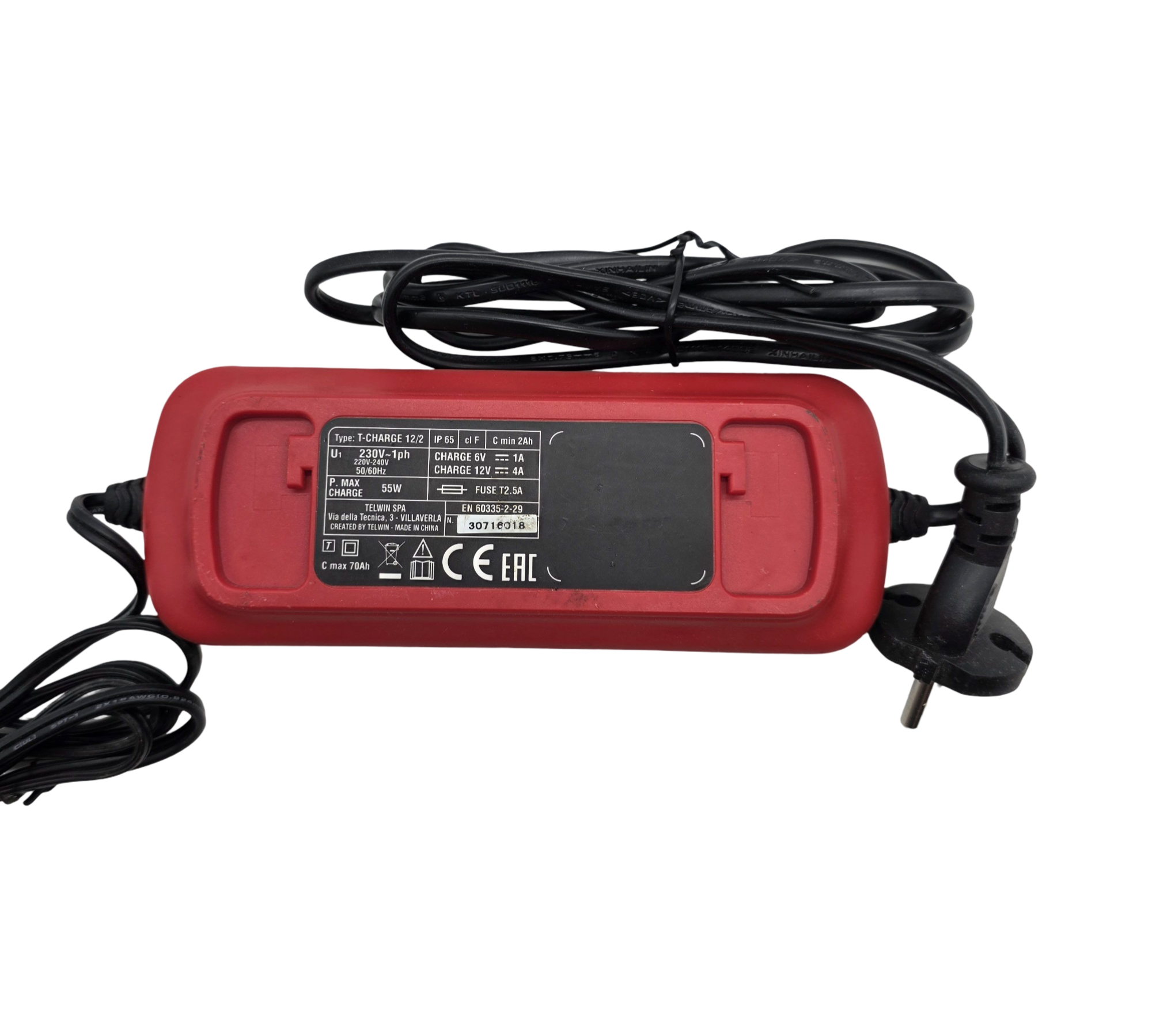 Telwin 807567 T-Charge 12 Ladegerät Erhaltungsgerät 6/12V Rot