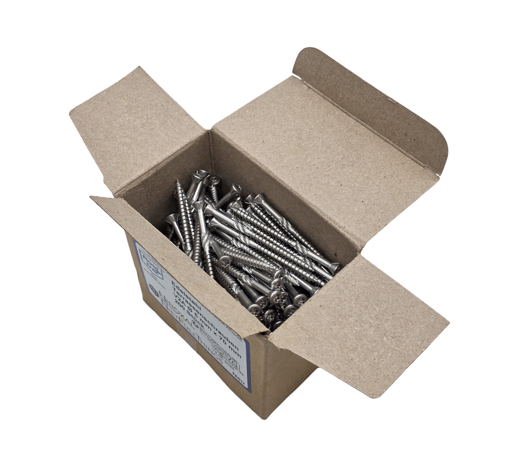 Terrassenschrauben Linsenkopf Edelstahl A2 Torx 5x70mm 800 Stück