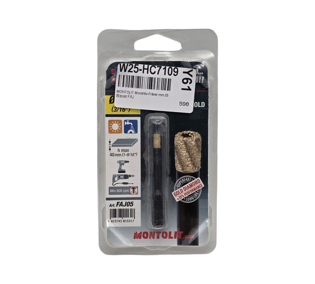 MONTOLIT Mondrillo Fräser 5 mm für Wasser FAJ