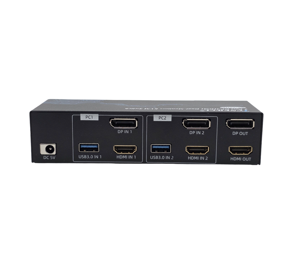 TCNEWCL HDMI DisplayPort KVM Switch 2 PC 2 Monitor 8K60 4K120 USB 3.0