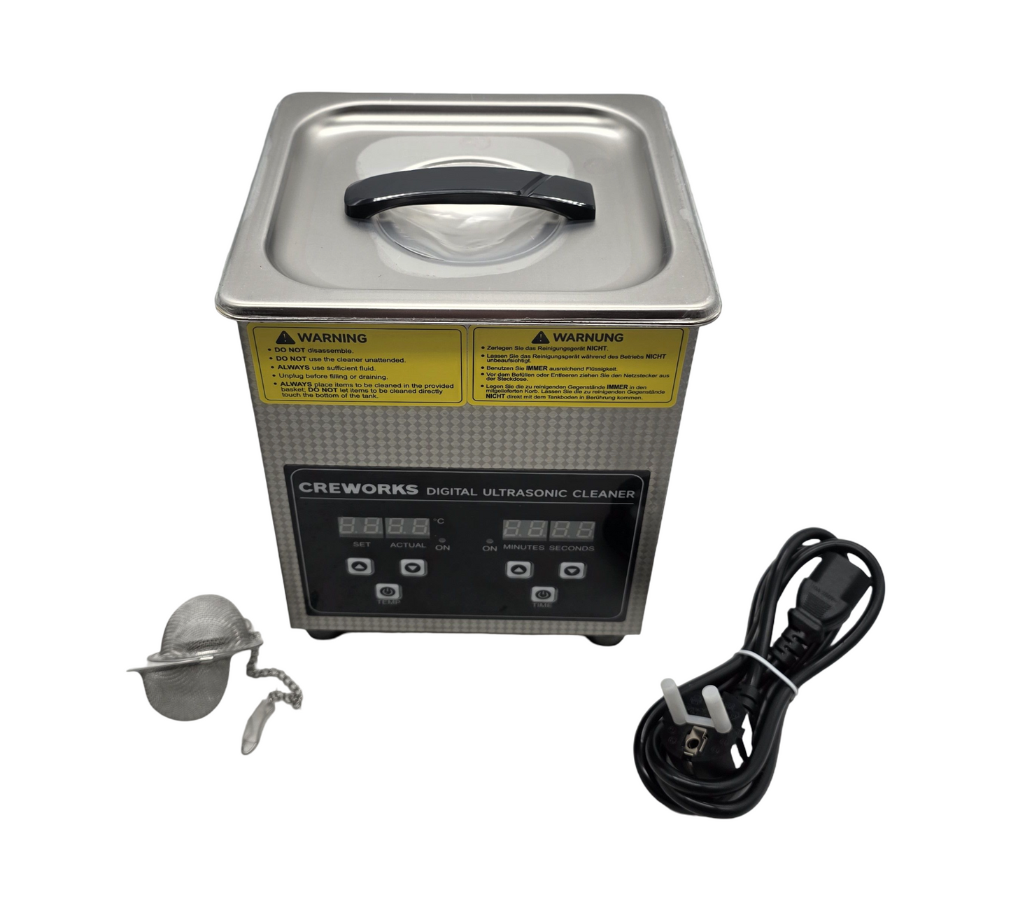 CREWORKS Ultraschallreinigungsgerät 2 L digitaler Timer Heizung