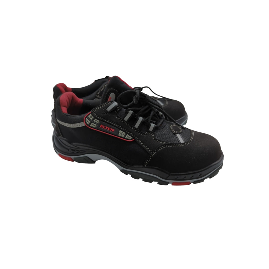 ELTEN Senex ESD S3S Sicherheitsschuhe Textil Gr. 43 Schwarz-Rot