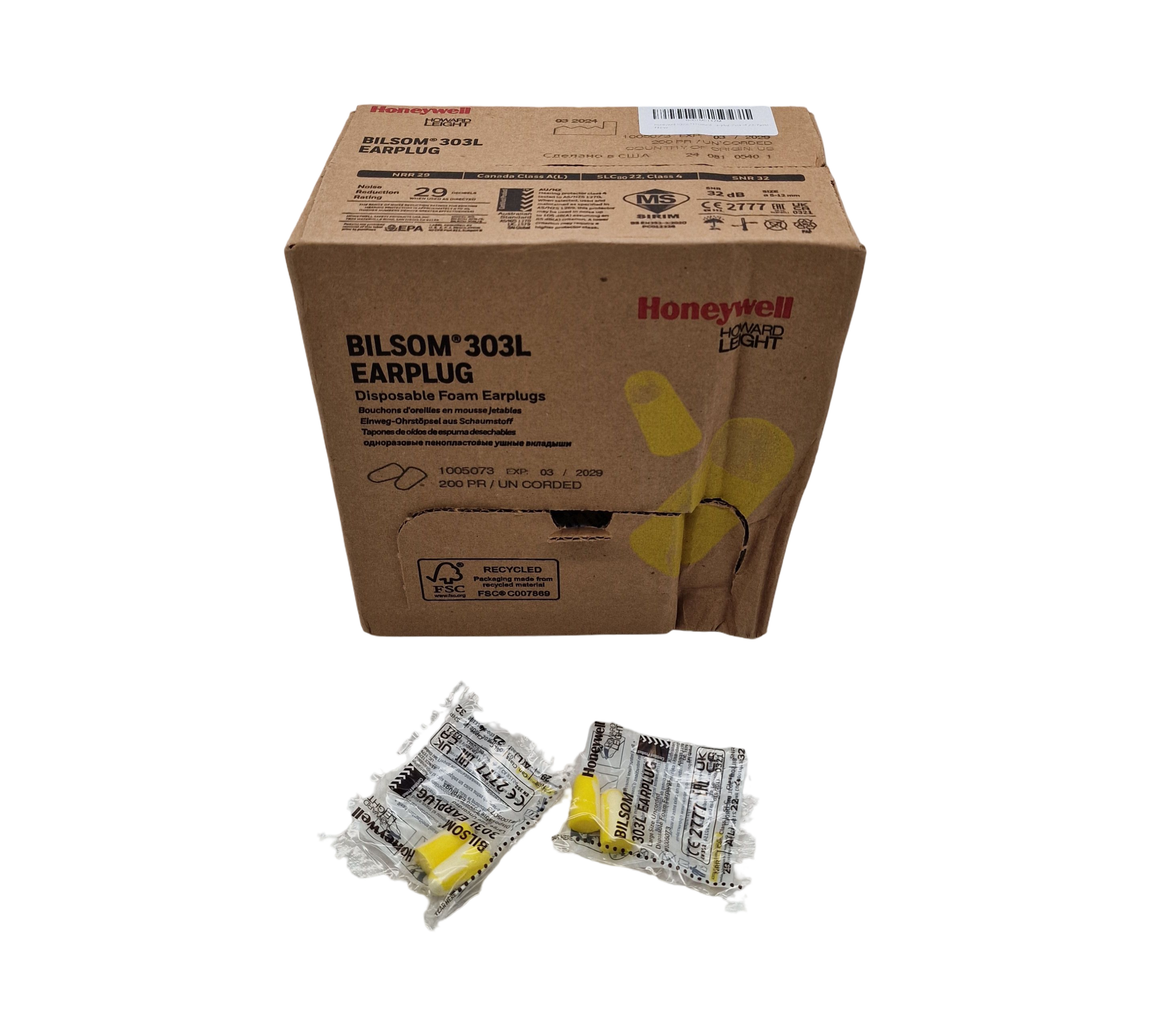 Honeywell Howard Leight Bilsom 303 Ohrstöpsel 1005073 200 Paar