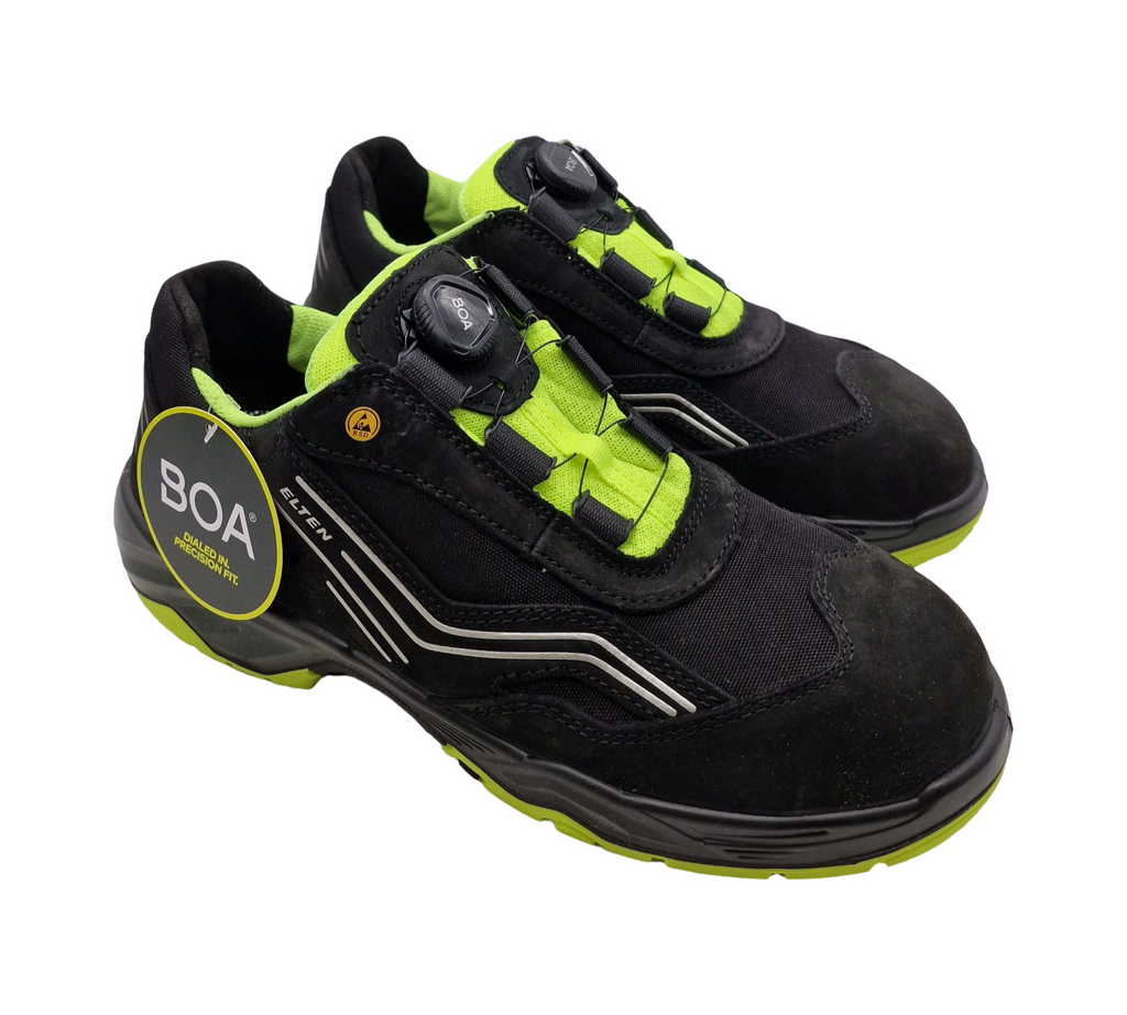 ELTEN Ambition BOA Low ESD S2 Sicherheitsschuhe Gr. 45 Schwarz-Gelb