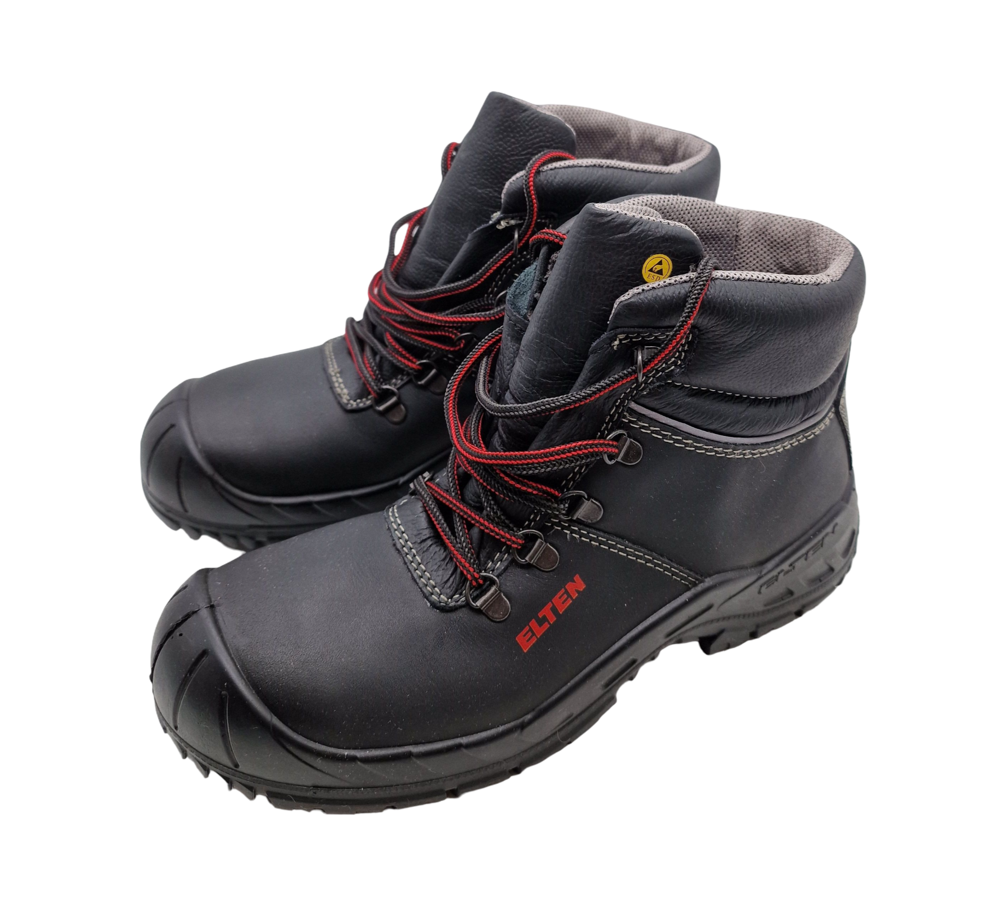 ELTEN Renzo Mid ESD S3 Sicherheitsschuhe Leder Gr. 41 Schwarz
