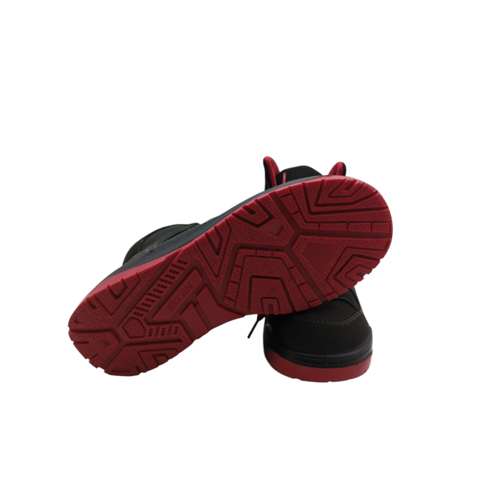 ELTEN MAVERICK Mid S3 Sicherheitsschuhe Gr. 42 Schwarz-Rot