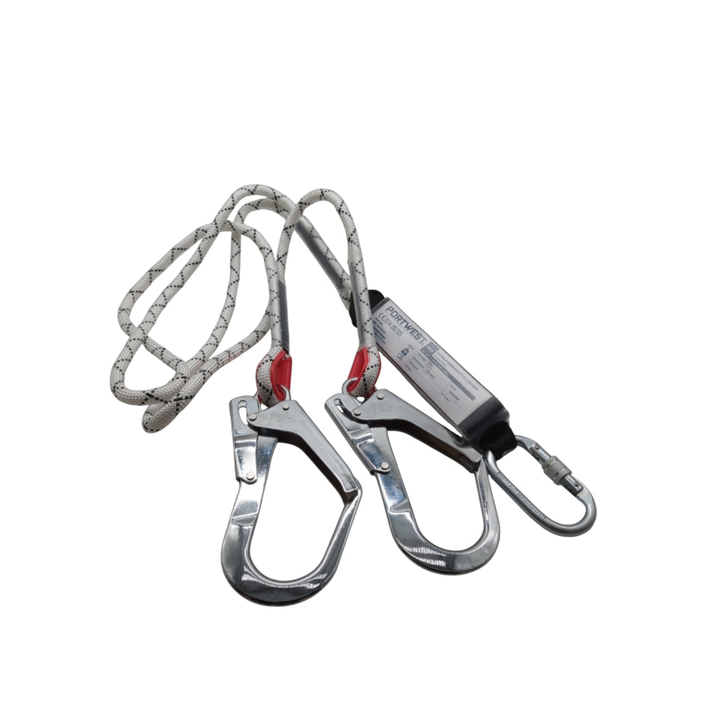 Portwest FP55 Double Kernmantle Rope Lanyard with Shock Absorber