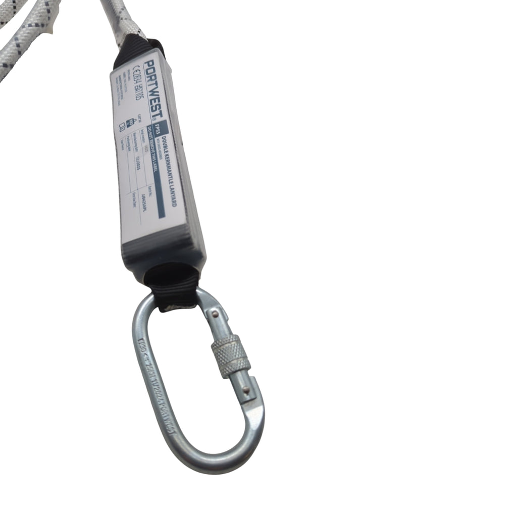 Portwest FP55 Double Kernmantle Rope Lanyard with Shock Absorber