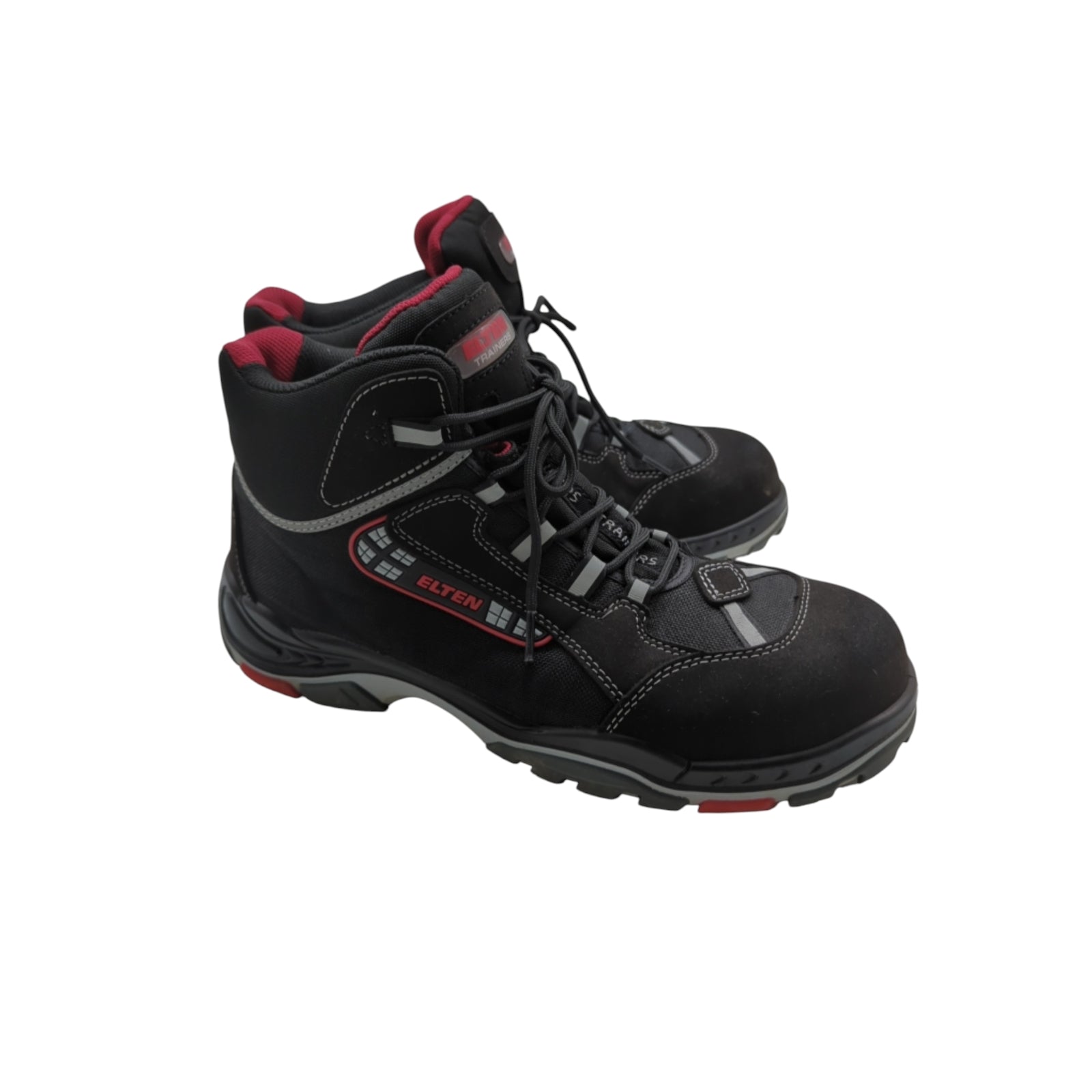 ELTEN Sander ESD S3S Sicherheitsschuhe Textil Gr. 43 Schwarz-Rot
