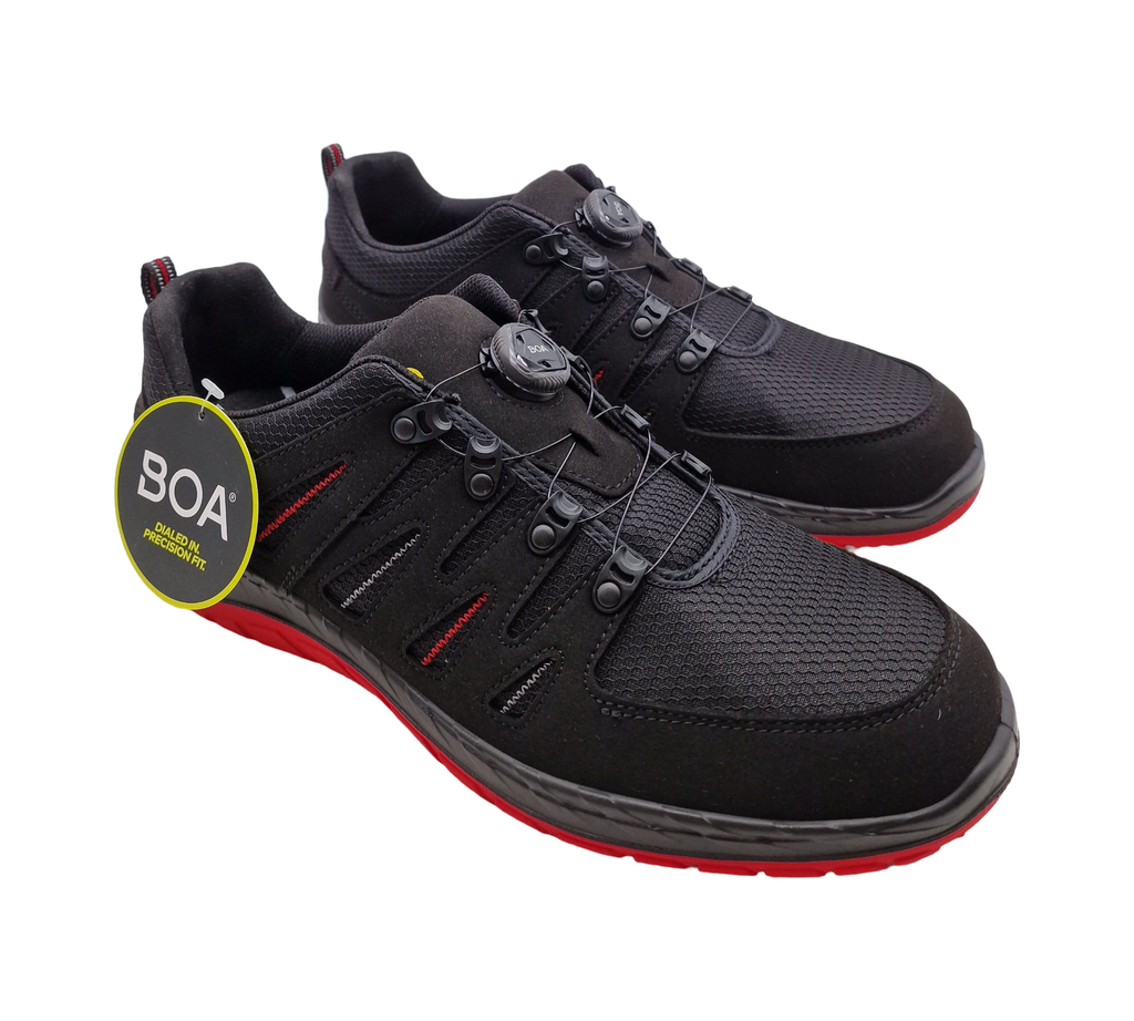 ELTEN MADDOX BOA Low ESD S3 Sicherheitsschuhe Gr. 47 Schwarz-Rot