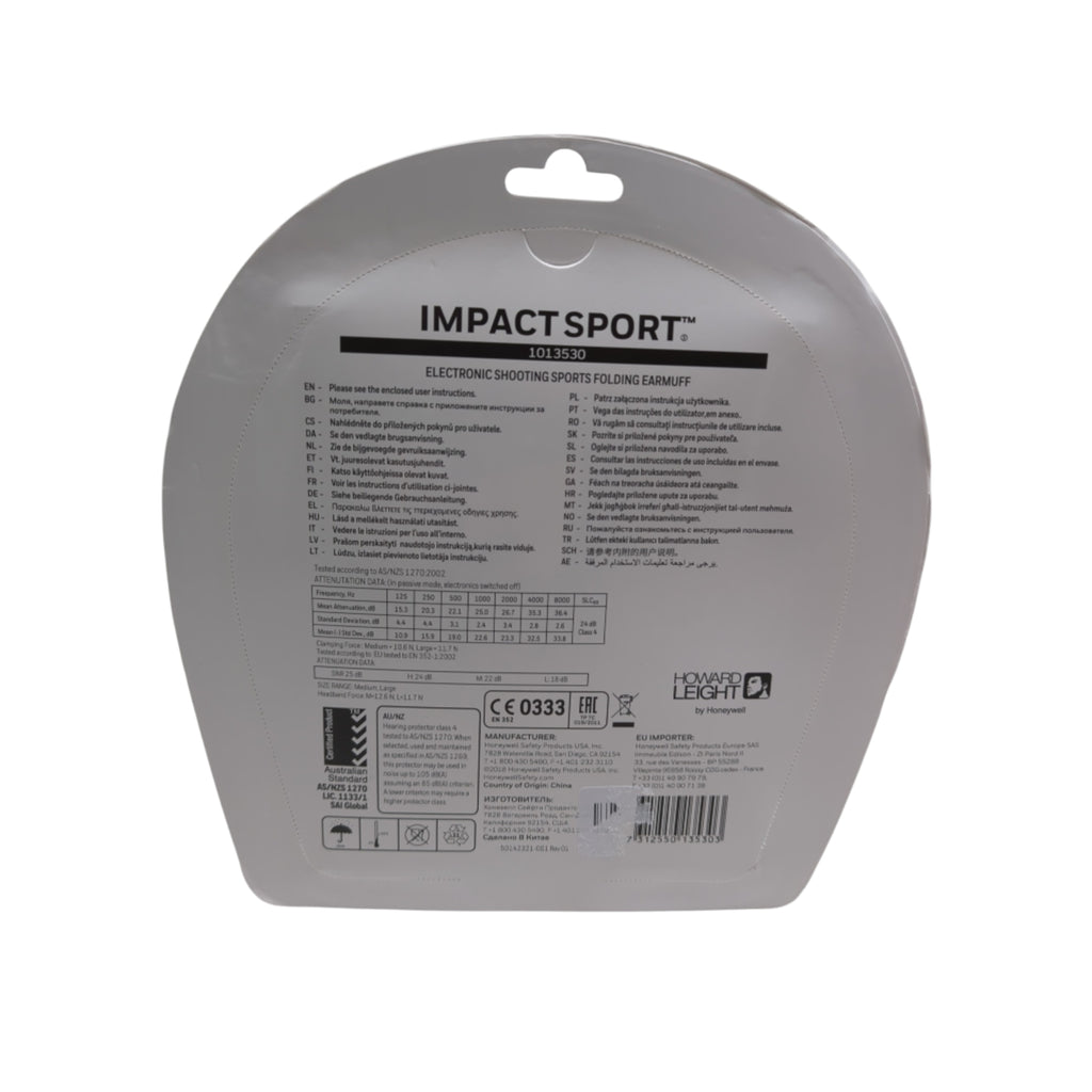 Honeywell 1013530 Howard Leight Impact Sport Kapselgehörschutz SNR 25 Grün