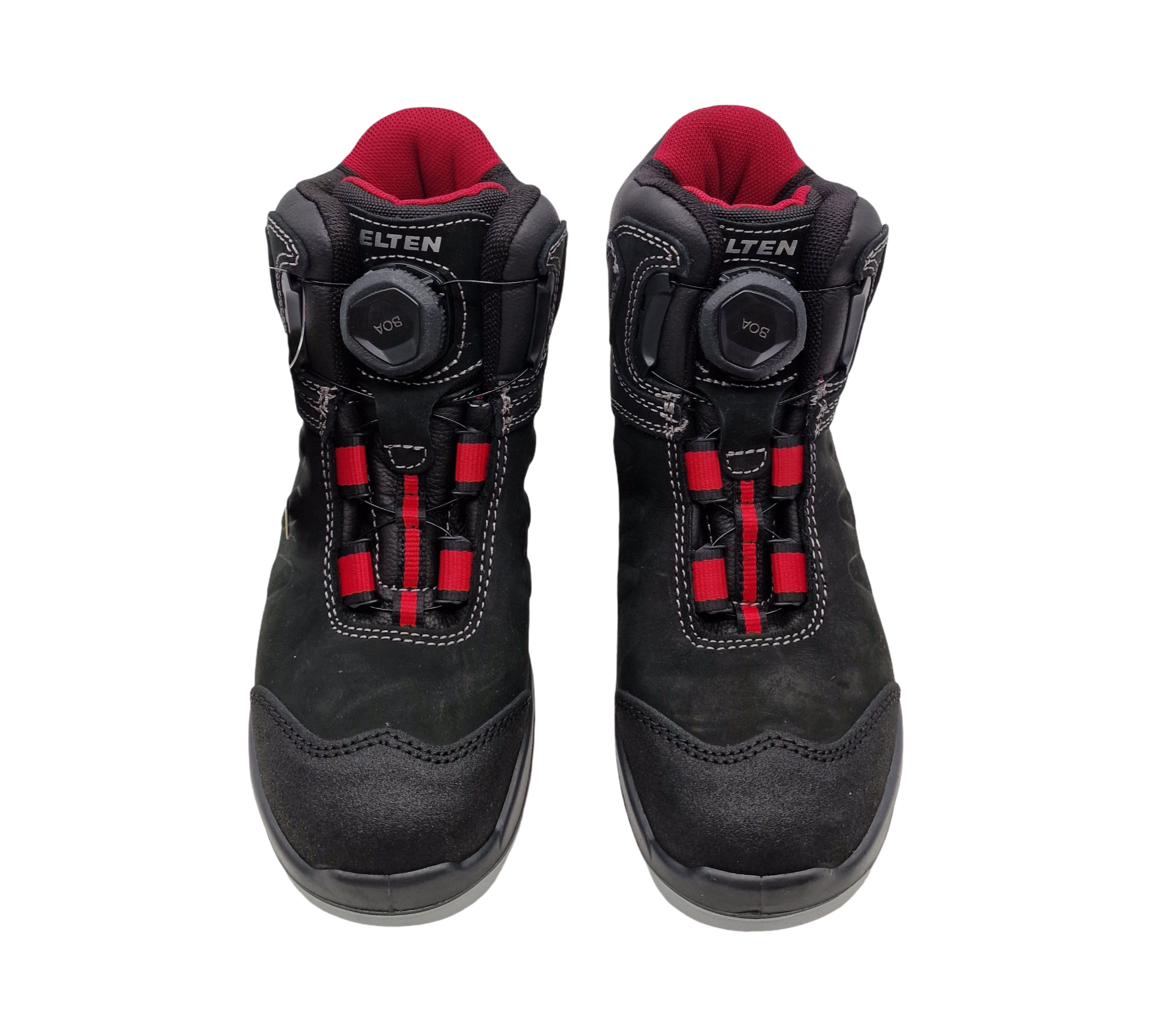 ELTEN TILL BOA Mid ESD S3 Sicherheitsschuhe Leder Gr. 38 Schwarz-Rot