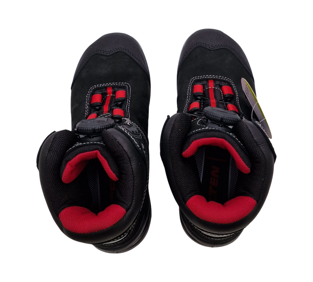 ELTEN TILL BOA Mid ESD S3 Sicherheitsschuhe Leder Gr. 38 Schwarz-Rot