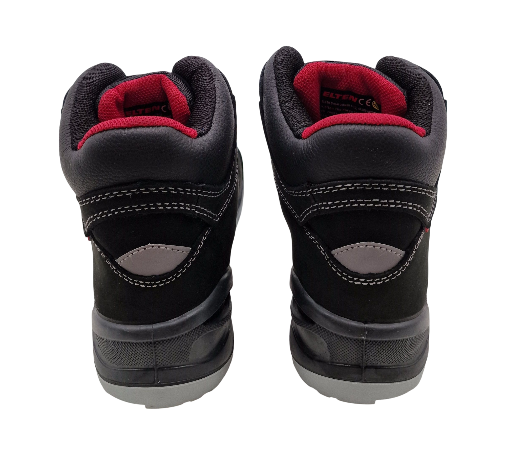 ELTEN TILL BOA Mid ESD S3 Sicherheitsschuhe Leder Gr. 38 Schwarz-Rot