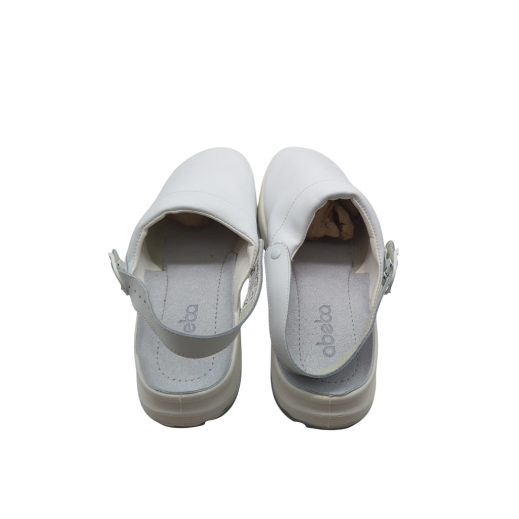 ABEBA 7021-47 The Original Clog Glattleder Berufsschuh Gr. 47 Weiß