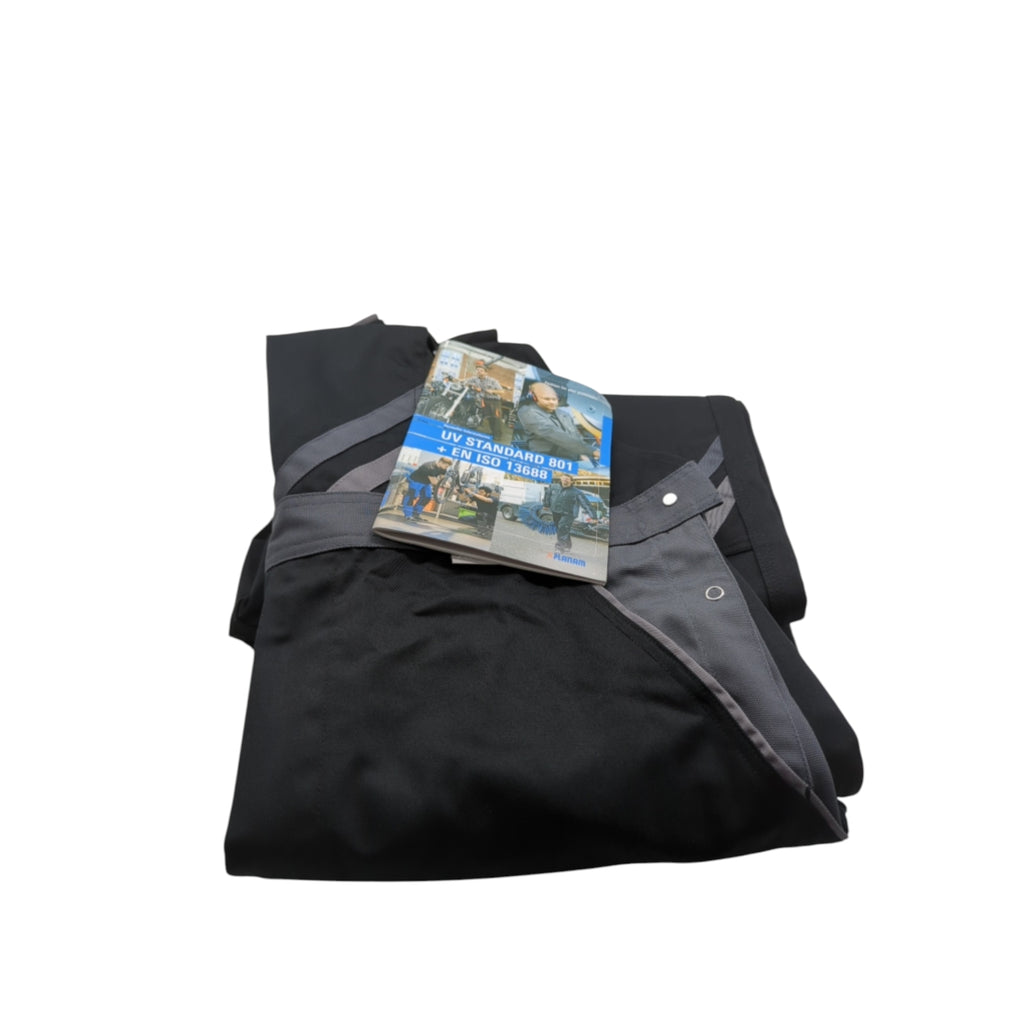 Planam Highline Latzhose Gr. 29 Schwarz Schiefer Zink