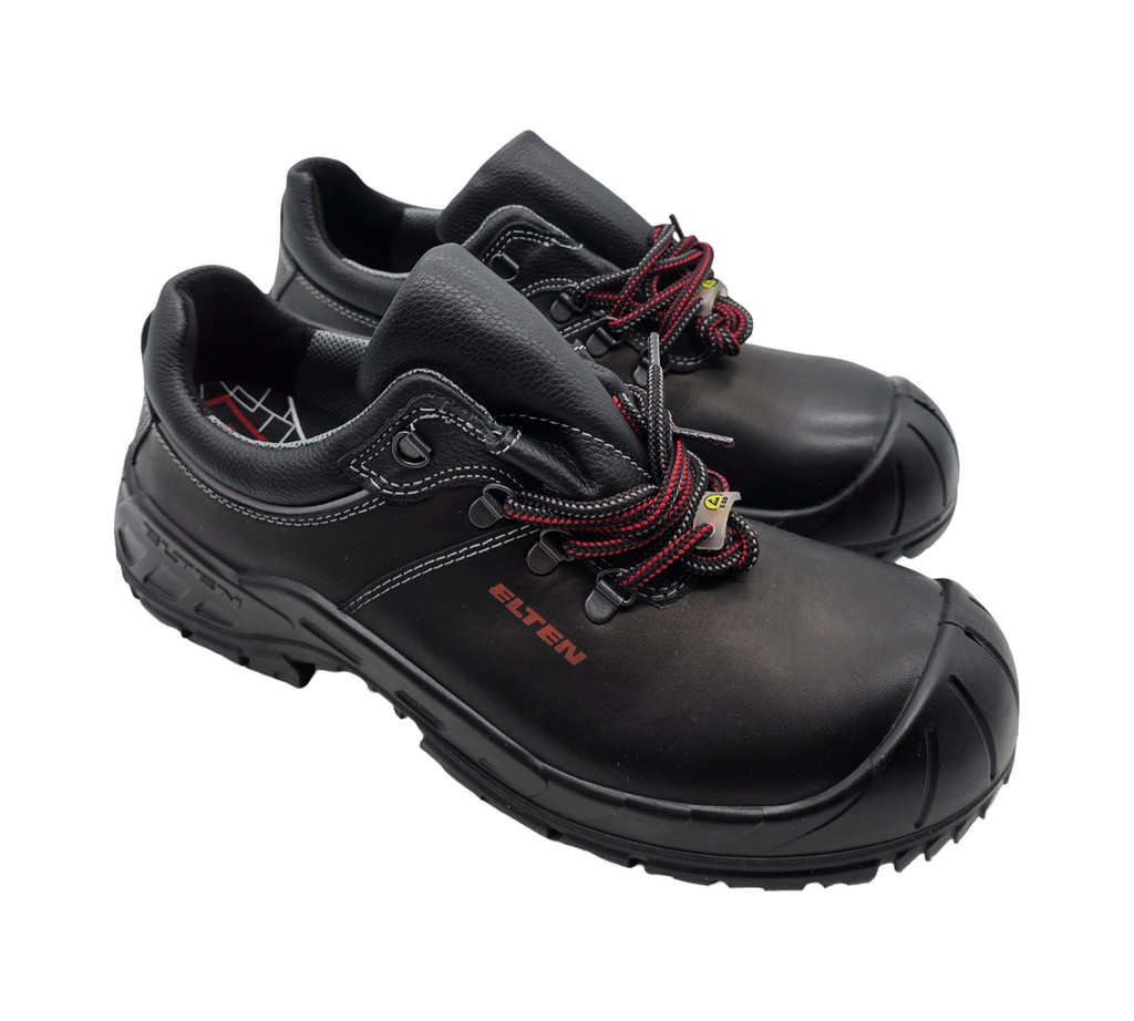 ELTEN RENZO Low ESD S3 Sicherheitsschuhe Leder Gr. 45 Schwarz